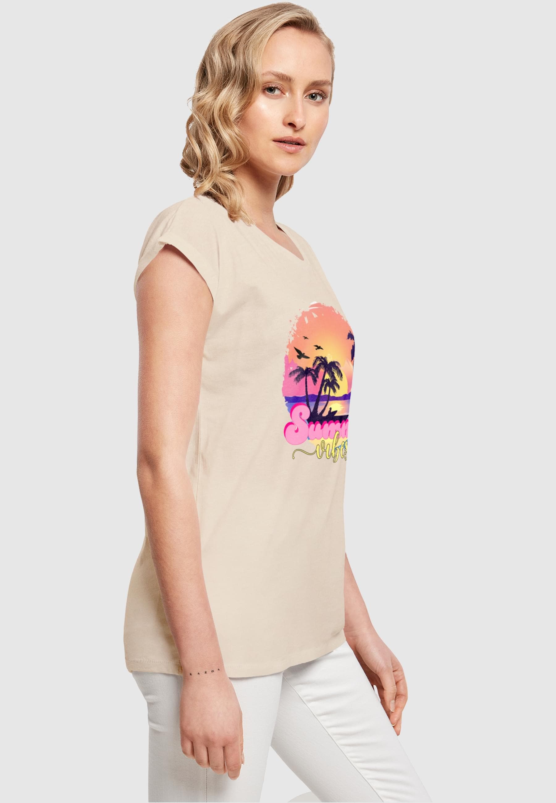Merchcode T-Shirt »Merchcode Damen Ladies Summer Vibes Sunset Extended Shoulder Tee«, (1 tlg.)