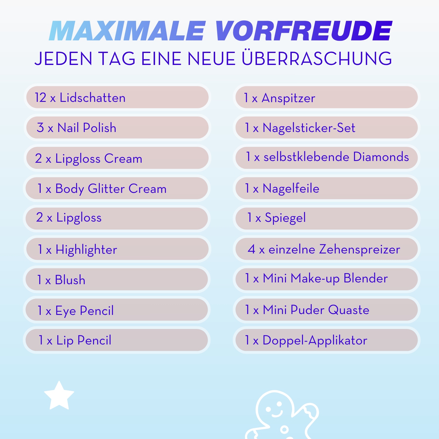 ZMILE COSMETICS Kosmetik-Adventskalender »ZMILE COSMETICS  Adventskalender Puzzle Ginger Glow« ab 12 Jahren vegan