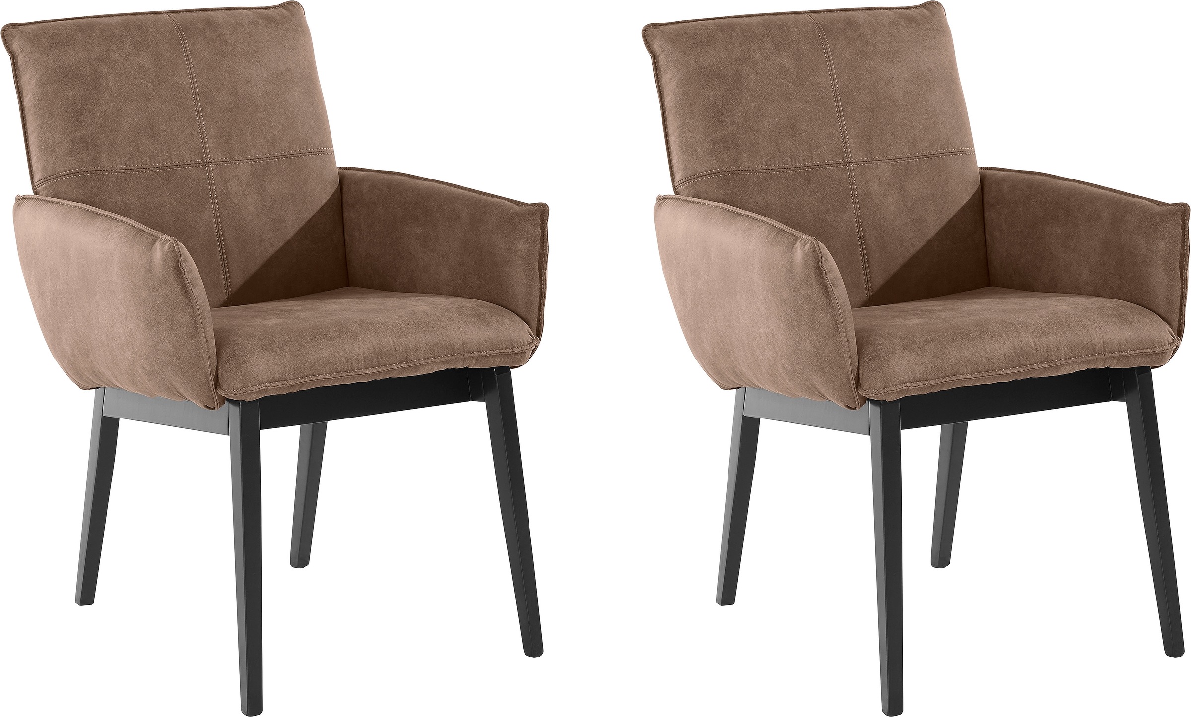 Home affaire Armlehnstuhl "Model 6" (Set) 2 Stk.Bezug in Microfaser oder Le günstig online kaufen