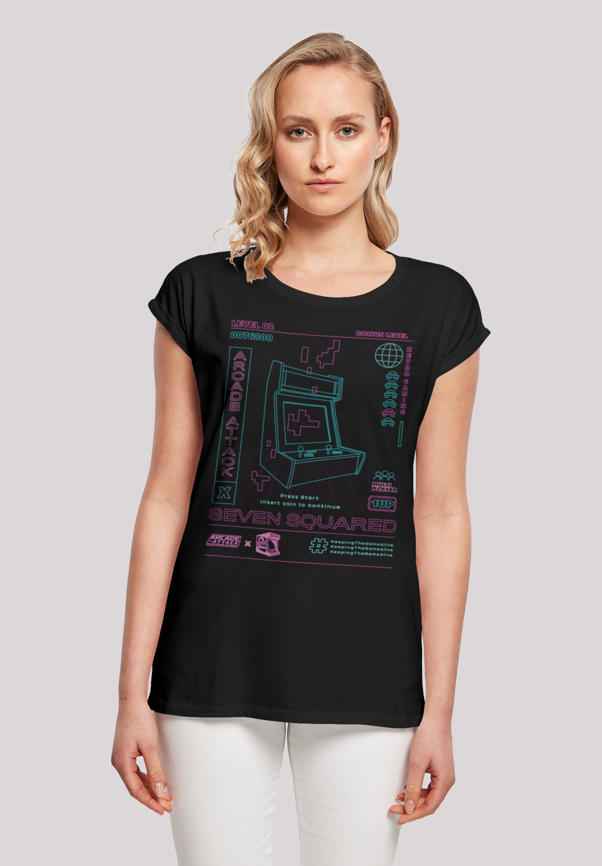 F4NT4STIC T-Shirt "Retro Gaming Arcade Attack", Print günstig online kaufen