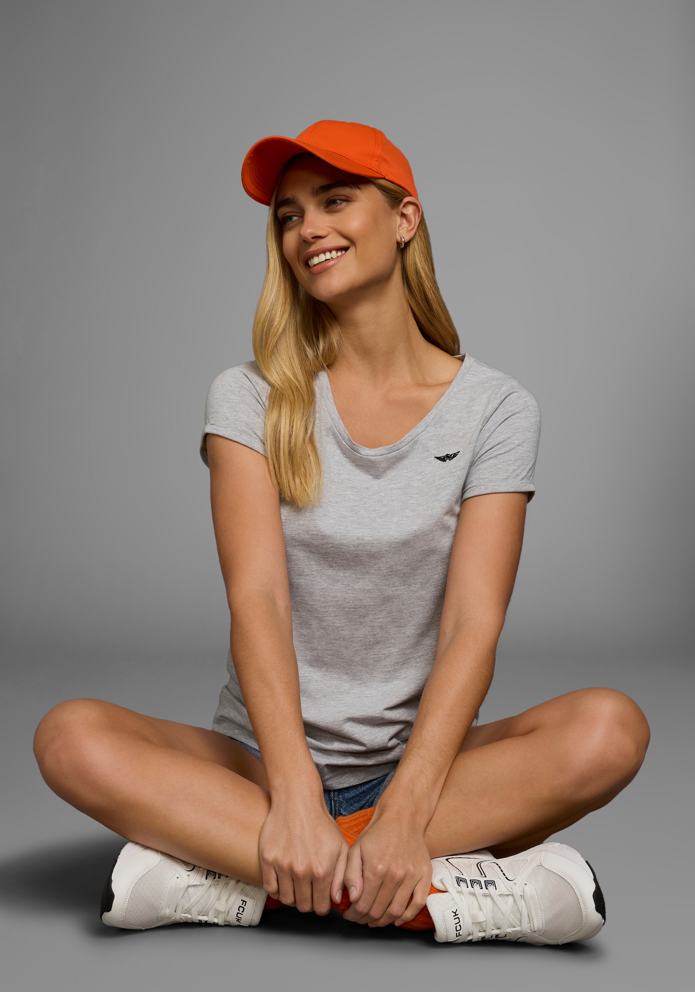 Arizona T-Shirt, Kurzarm, figurbetont, Basic-Stil, aus Baumwollmischung