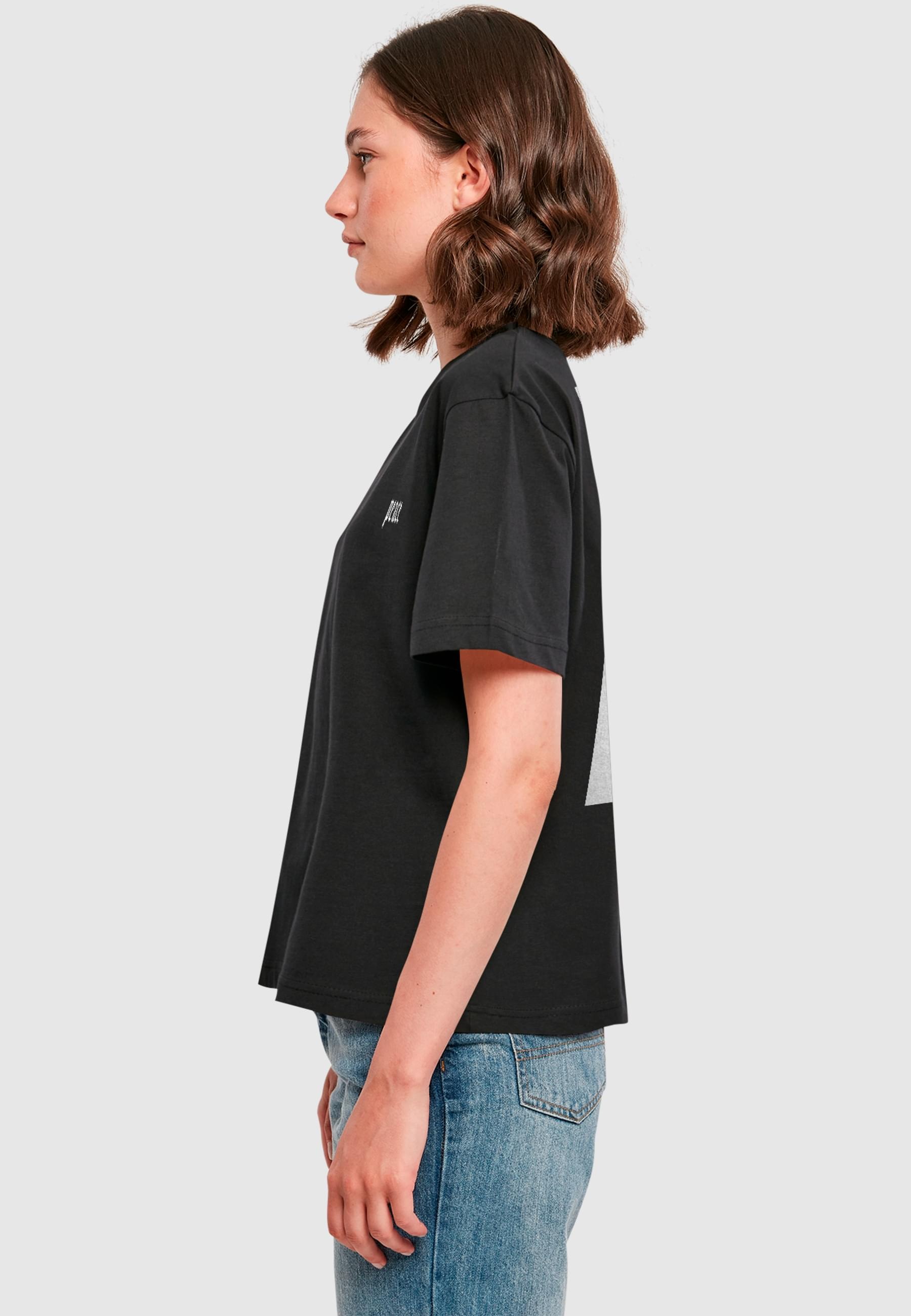 Miss Tee T-Shirt »Miss Tee Damen Girls Peace Hand Tee«, (1 tlg.)