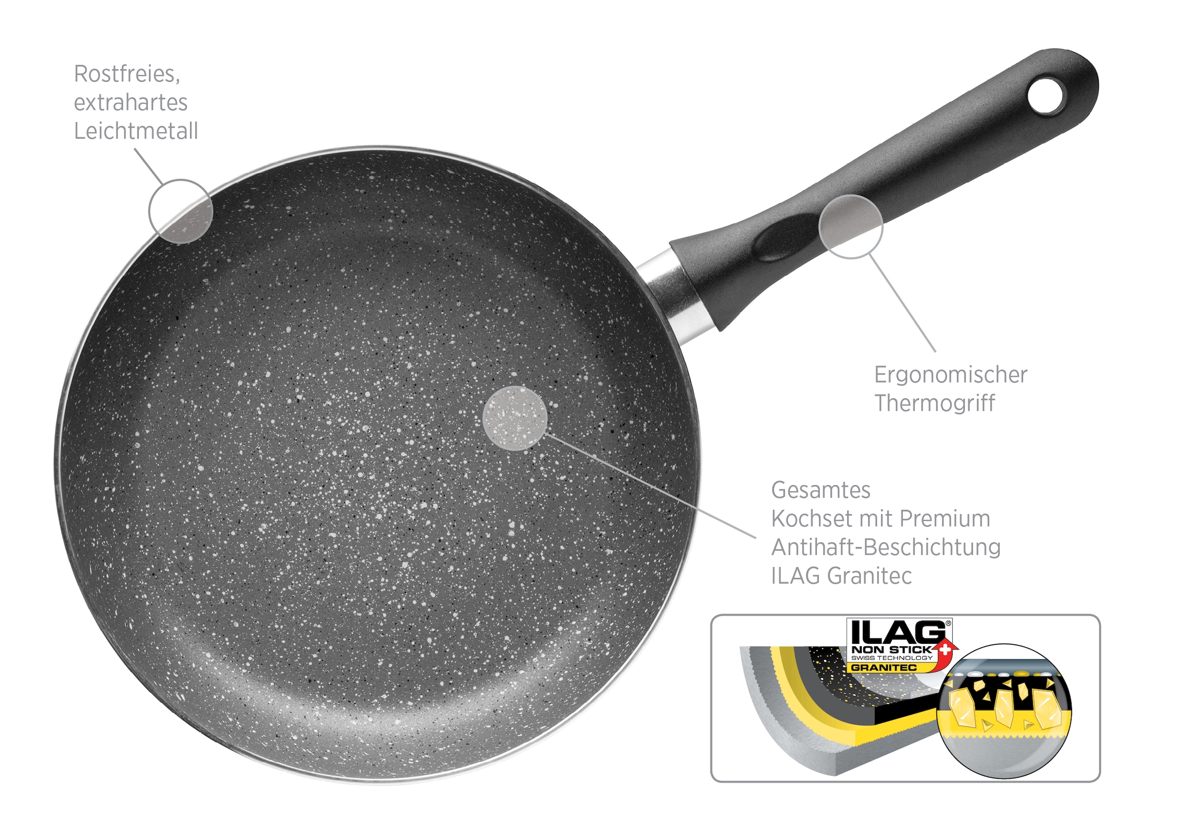 MÄSER Topf-Set »Kochtopf-Set Izar, Aluminium« Set, 6 Stk. tlg. Aluminium