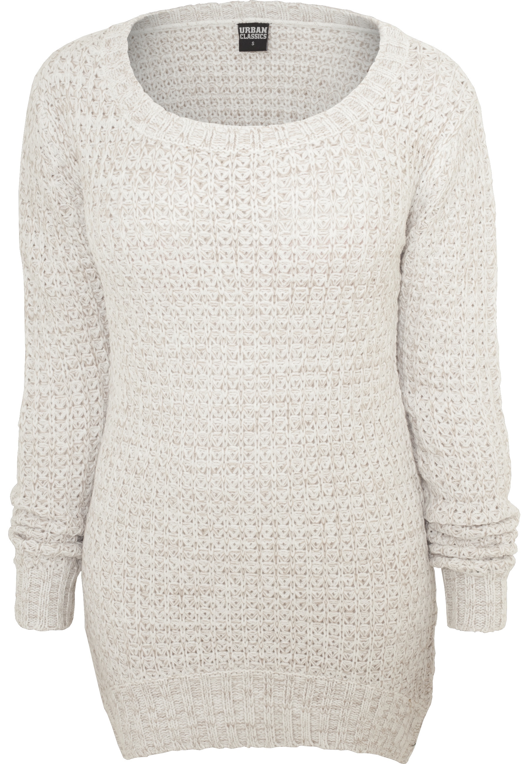 URBAN CLASSICS Rundhalspullover "Urban Classics Damen Ladies Long Wideneck Sweater" 1 Stk.