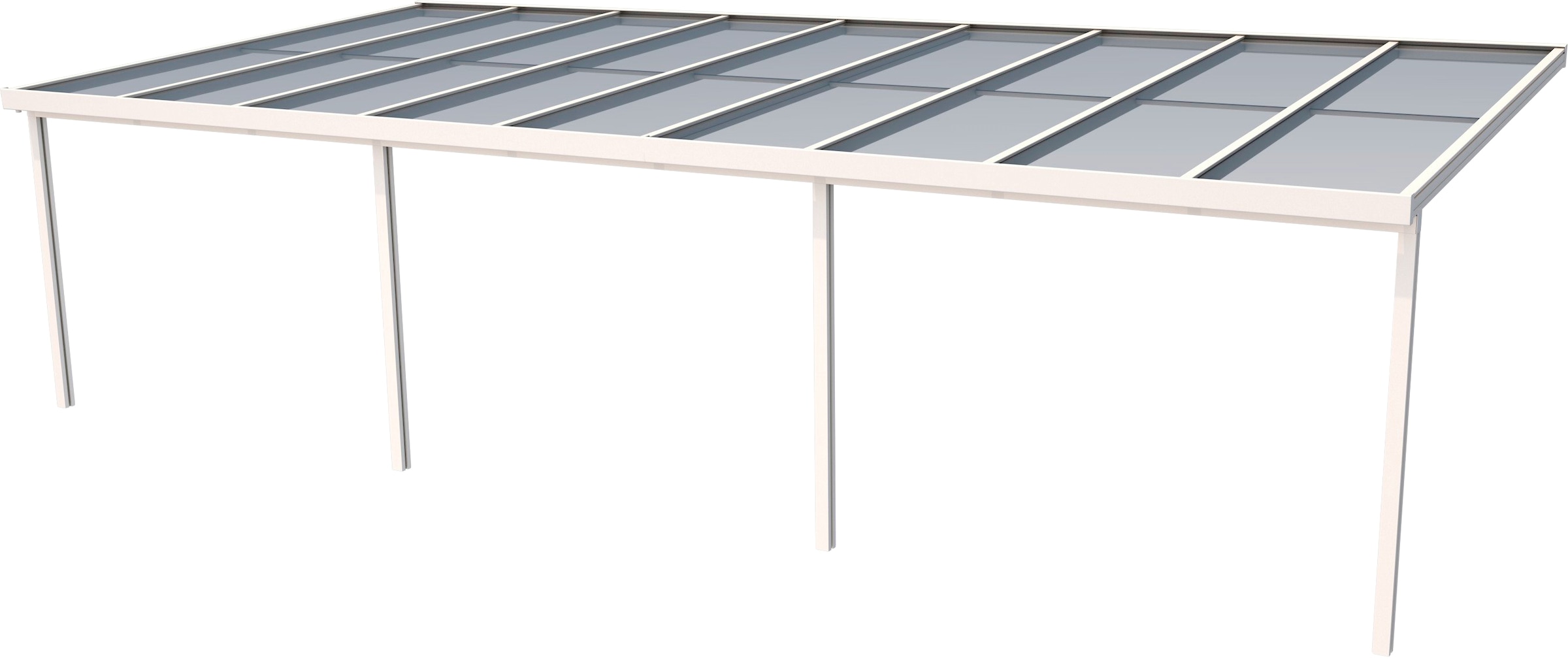 GUTTA Terrassendach "Premium", BxT: 914x406 cm, Dach Polycarbonat gestreift weiß