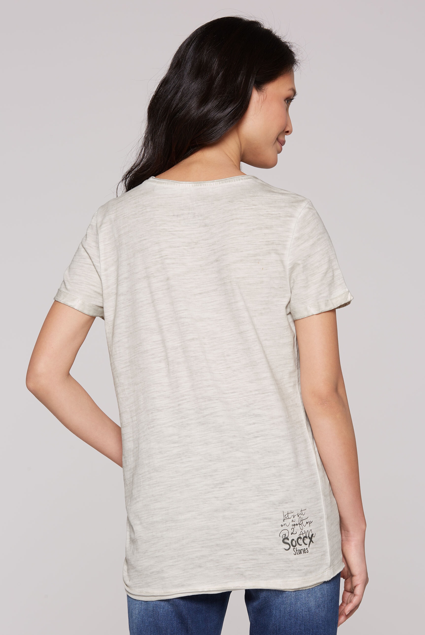SOCCX Rundhalsshirt, mit offenen Kanten