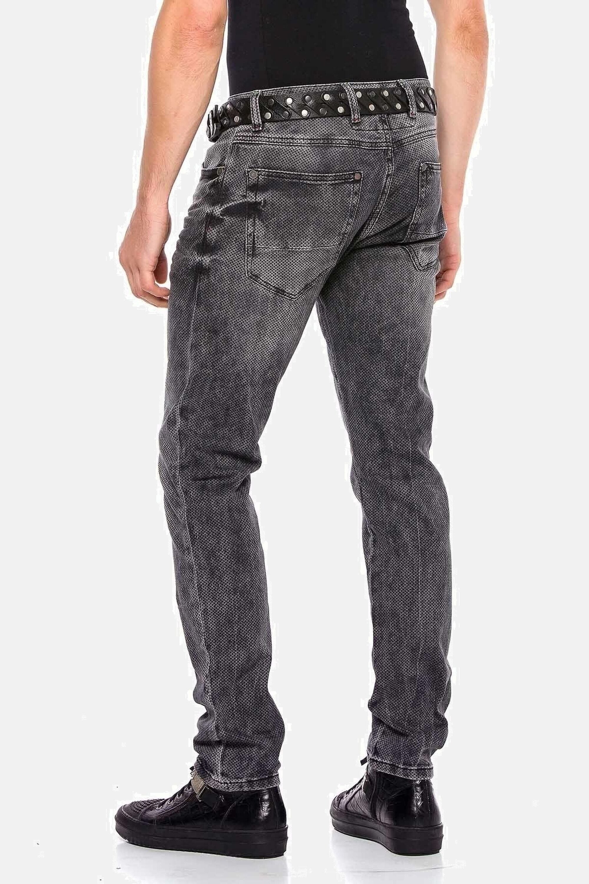 Cipo & Baxx Slim-fit-Jeans »Jeans«, mit Allover-Gitter-Musterung, CD543