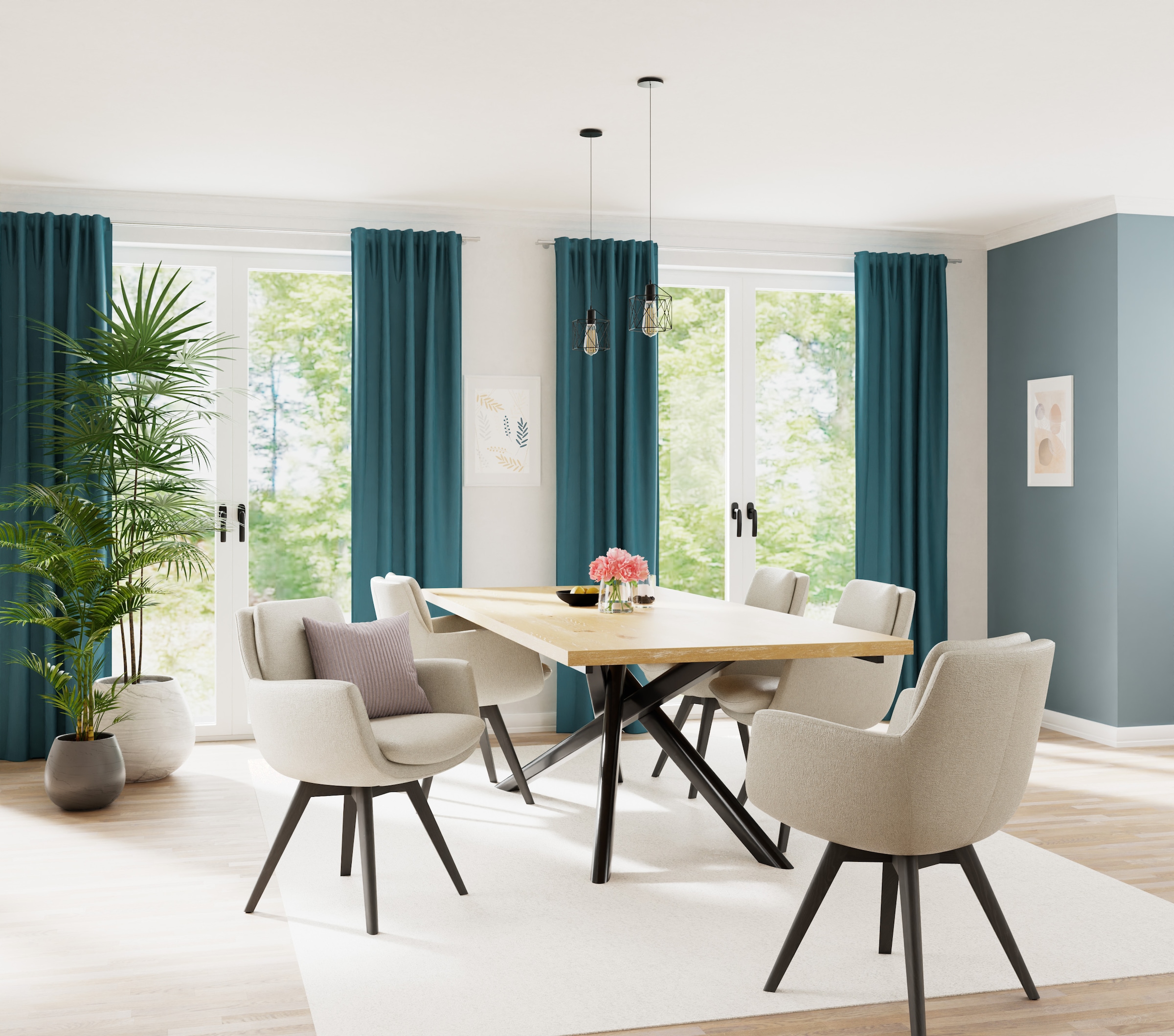 HOMING Vorhang »Galdin«, (1 St.), Verdunklungsvorhang, blickdicht, Thermo, Energiesparend
