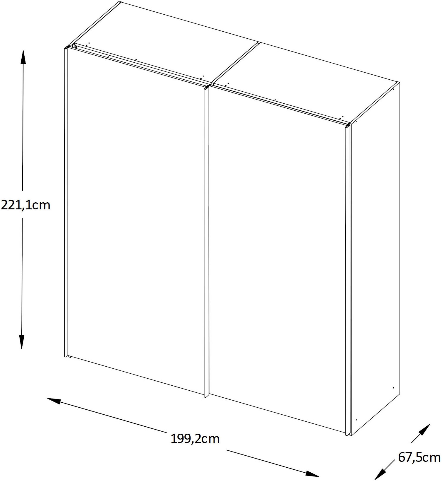 STAUD Schwebetürenschrank »Sinfonie Plus, edles Design in hochwertiger Qualität, Made in Germany«, Mit vier verschiedenen Ausstattungsvarianten