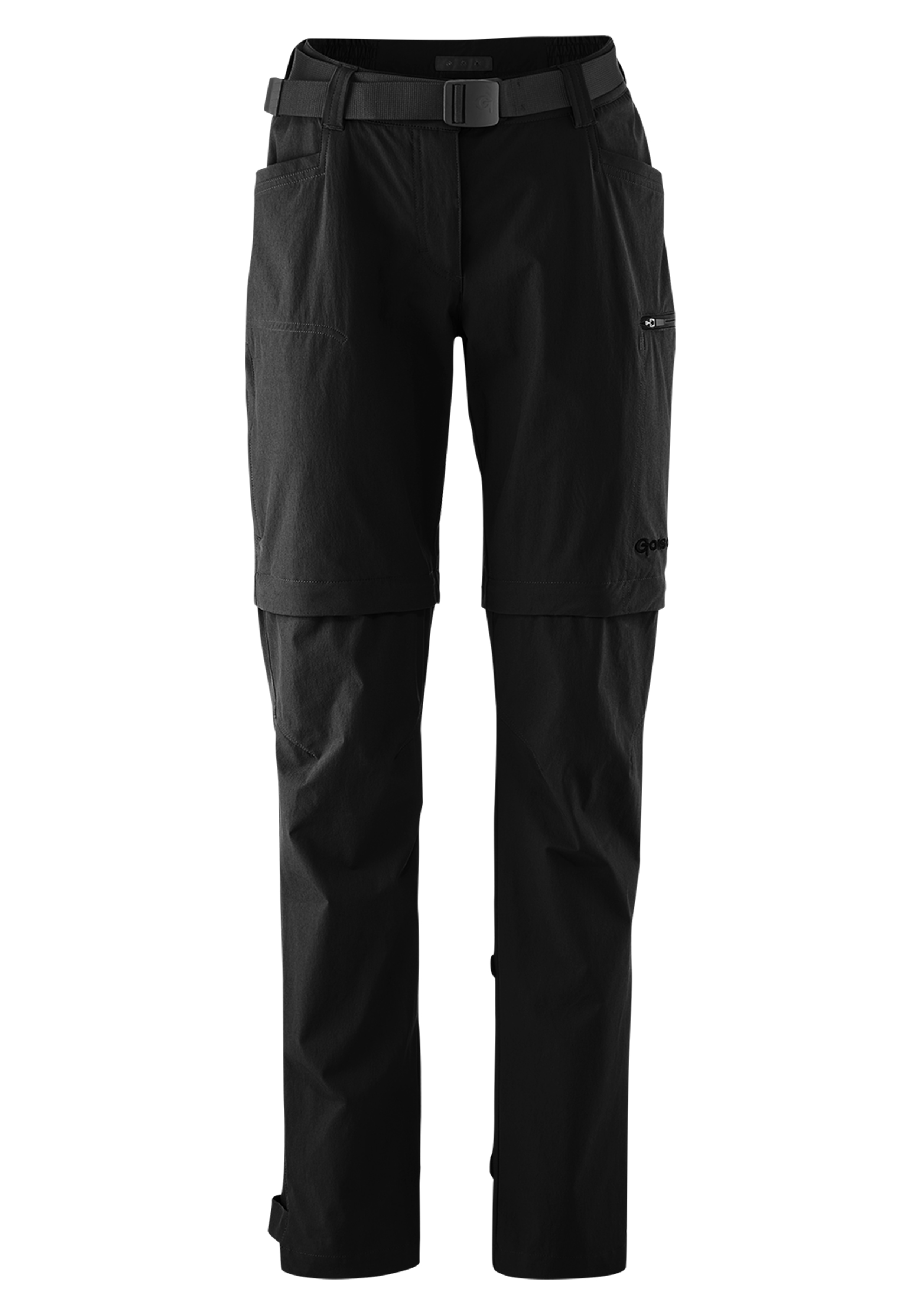 Gonso Fahrradhose "Ruth" Damen zipp-off Radhose mit Sitzpolster und Gürtel, wasserabweisend