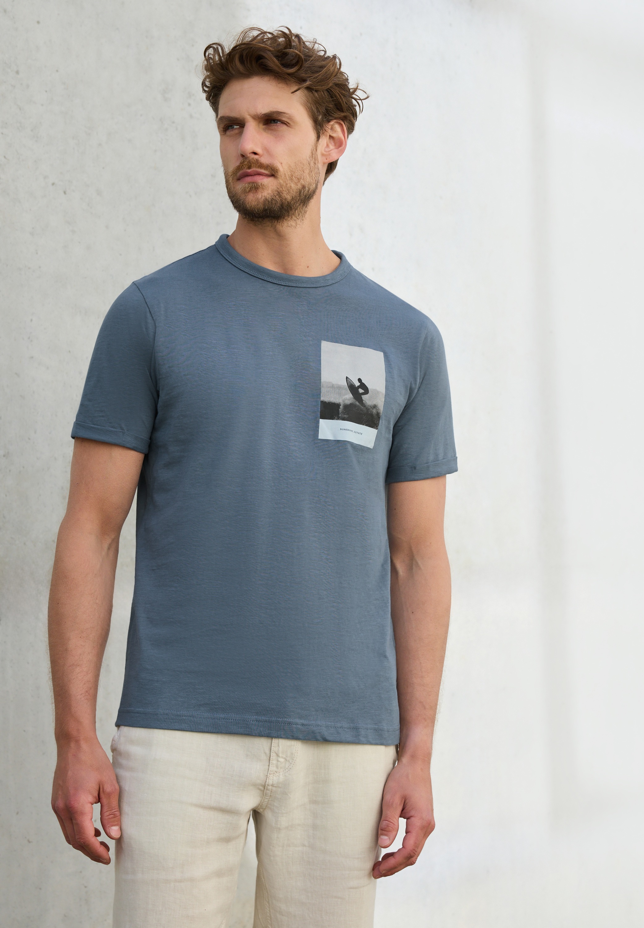 STREET ONE MEN T-Shirt aus reiner Baumwolle