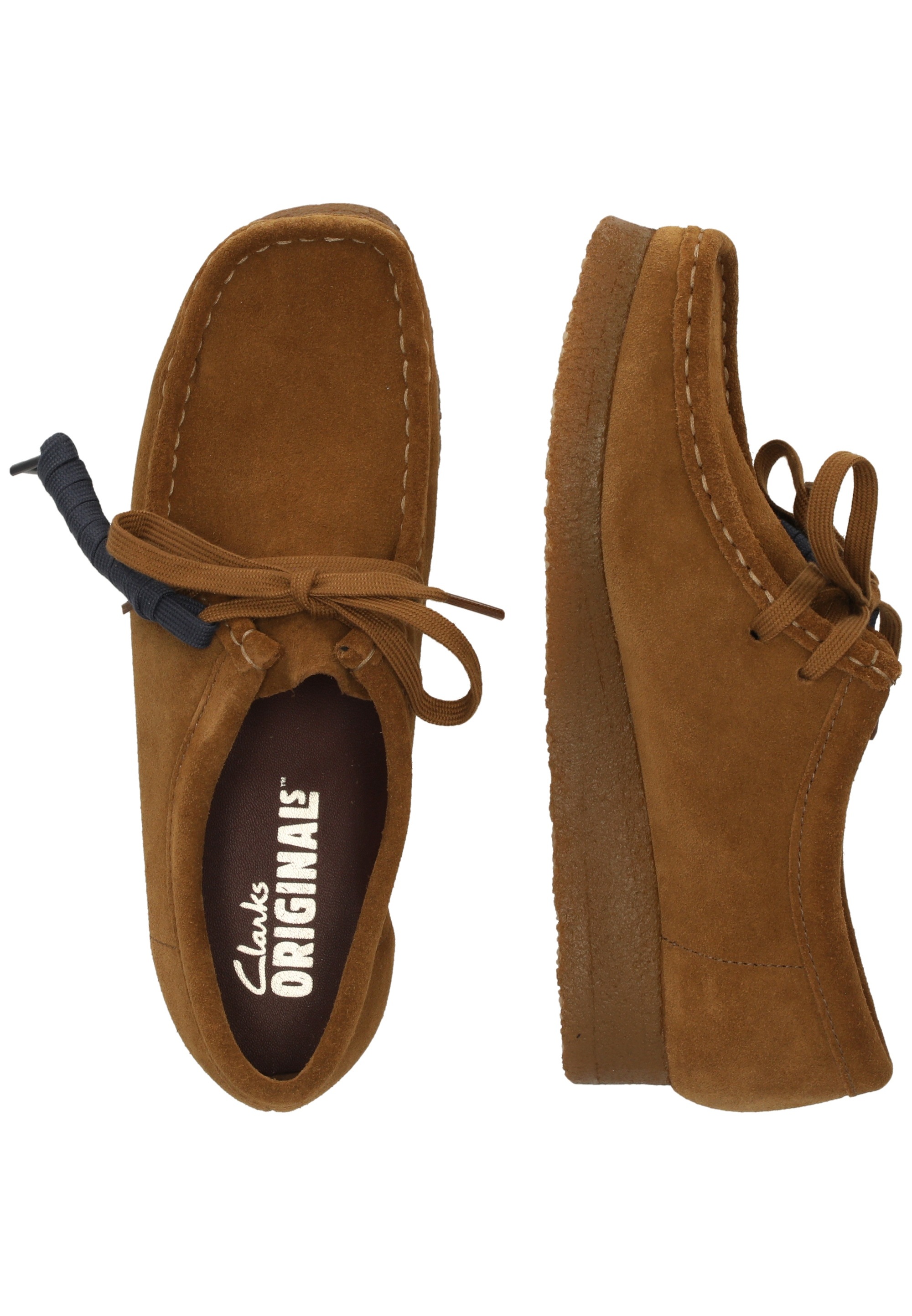Clarks Schnürschuh »Wallabee Cola Suede«  aus butterweichem Wildleder