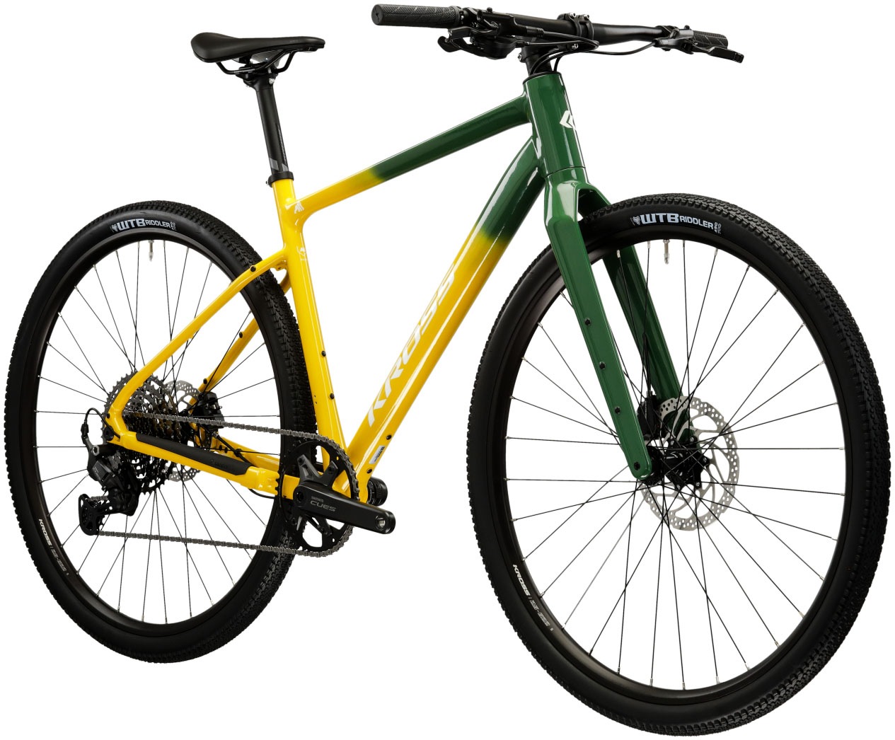 KROSS Gravelbike "Gravelbike Esker Flatbar grün 10 Gänge", 53cm, 28 Zoll (71,12cm) hinten: 28 Zoll (71,12cm), grün, Fahrräder