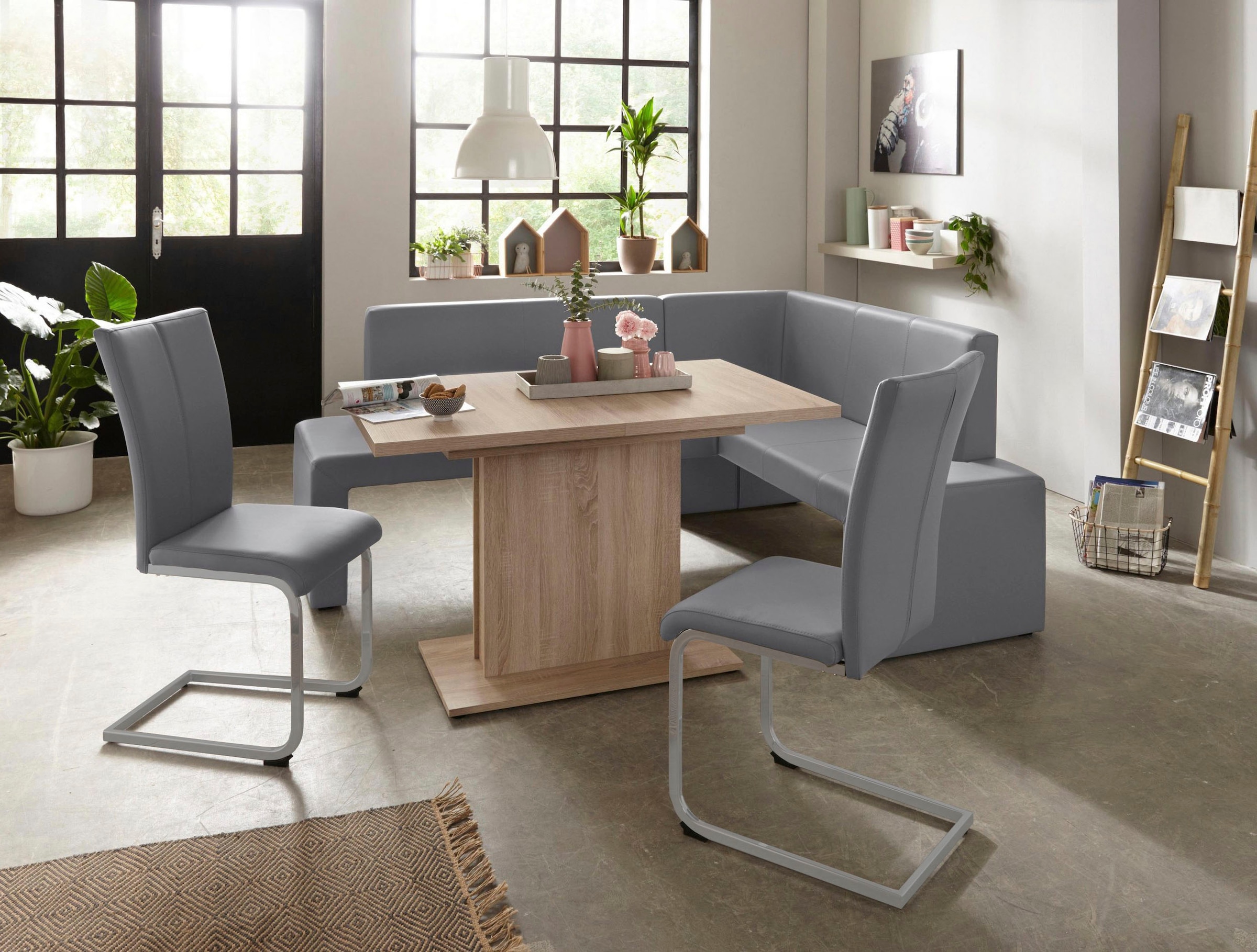 Home affaire Freischwinger »Alex« (Set) 2 Stk.Stuhl belastbar bis 120 Kg, Gestell im Chrom-Look