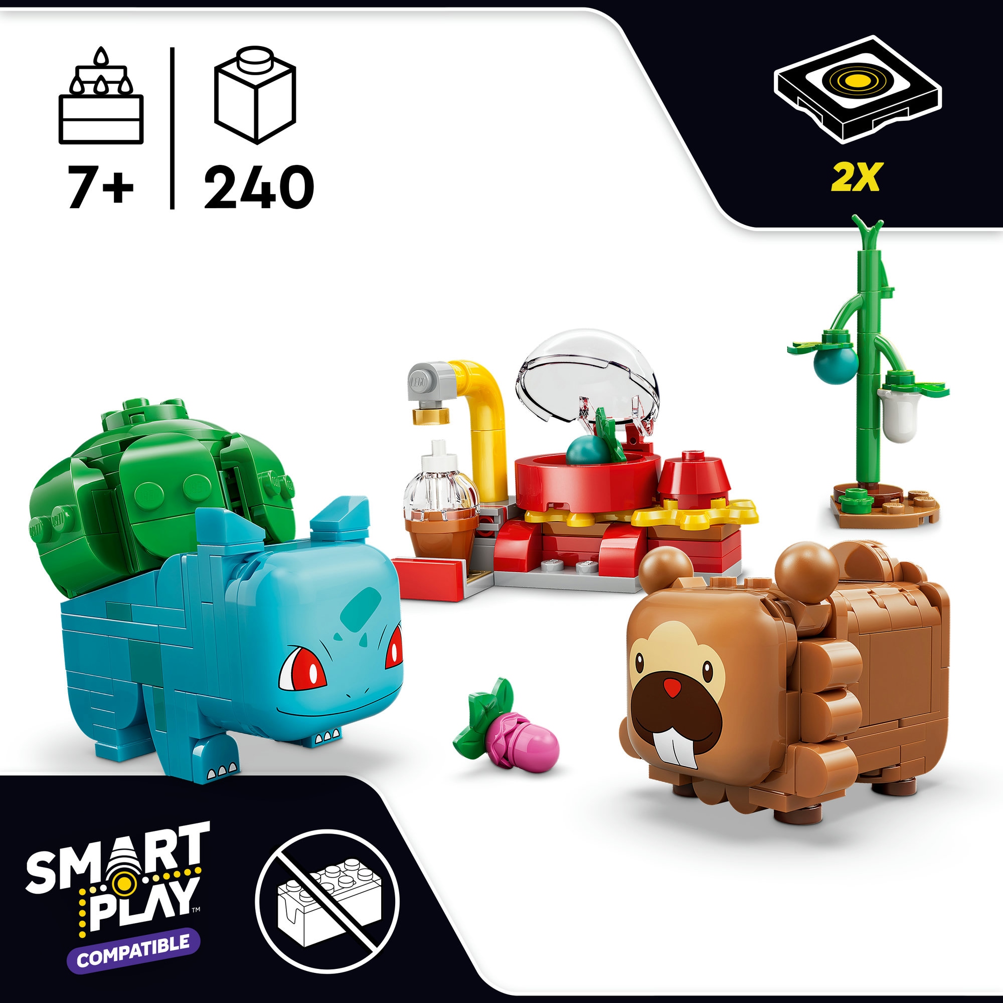 LEGO® Konstruktionsspielsteine »SMART Play: Beerenfete mit Bisasam und Bidiza (72155), LEGO Pokémon« Mit SMART Brick kombatibel (nicht enthalten)