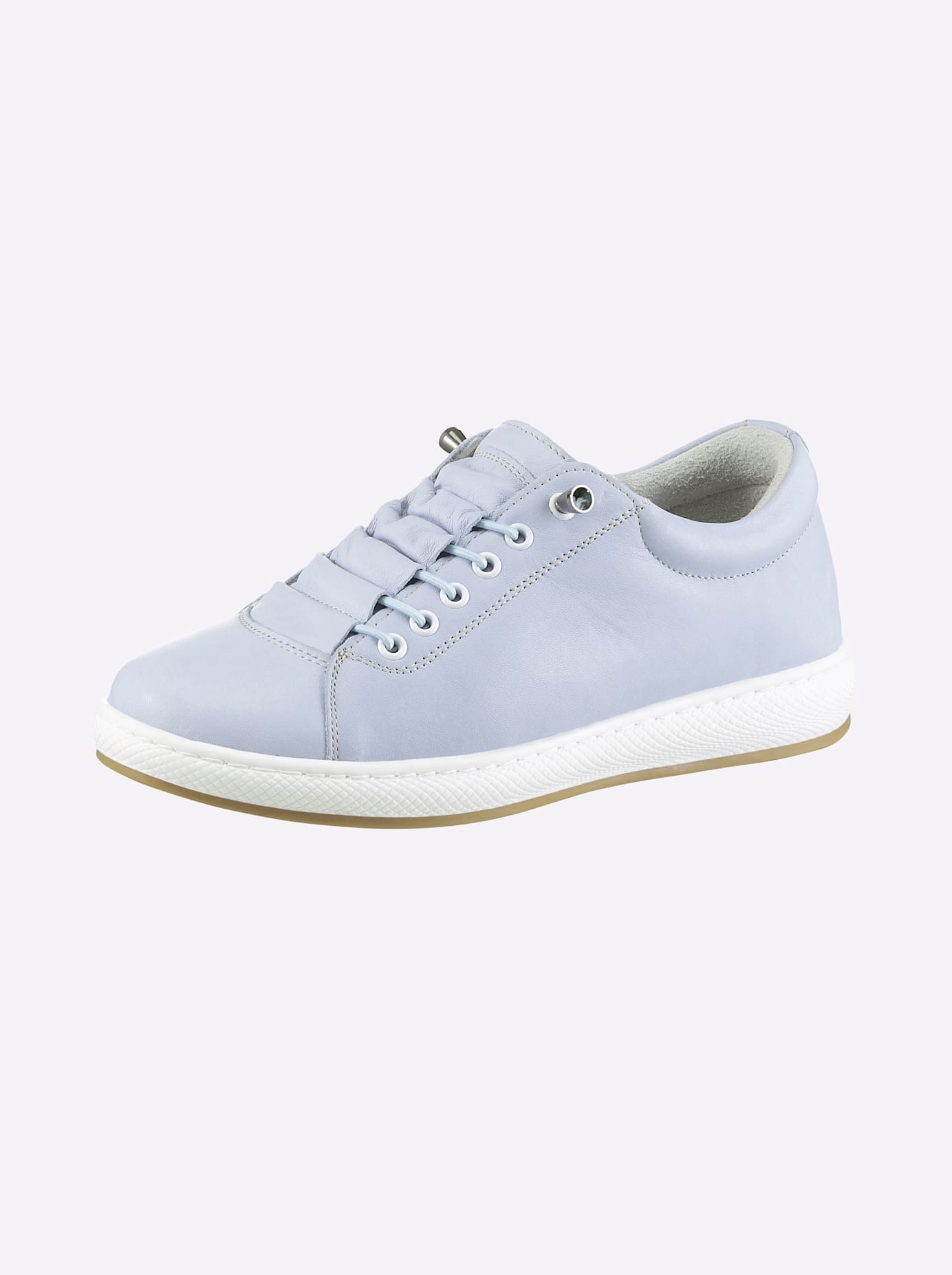 Sneaker ANDREA CONTI, Damen, Gr. 40, hellblau, Glattleder, Leder, Rindsleder, Schuhe Sneaker