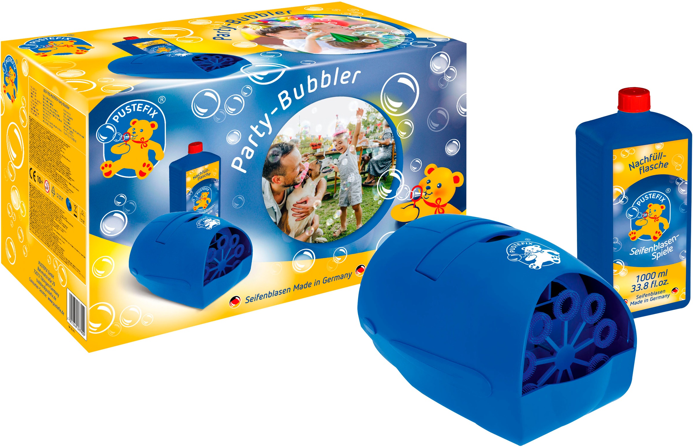 PUSTEFIX Seifenblasen Kanone »Party-Bubbler«, Made in Germany