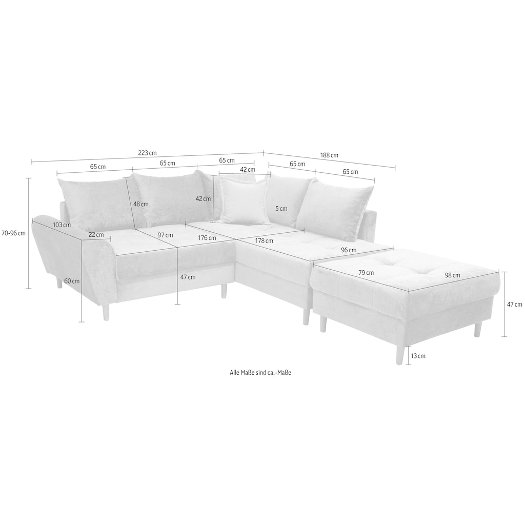 COLLECTION AB Ecksofa »30 Jahre Jubiläums-Modell Reims L-Form«