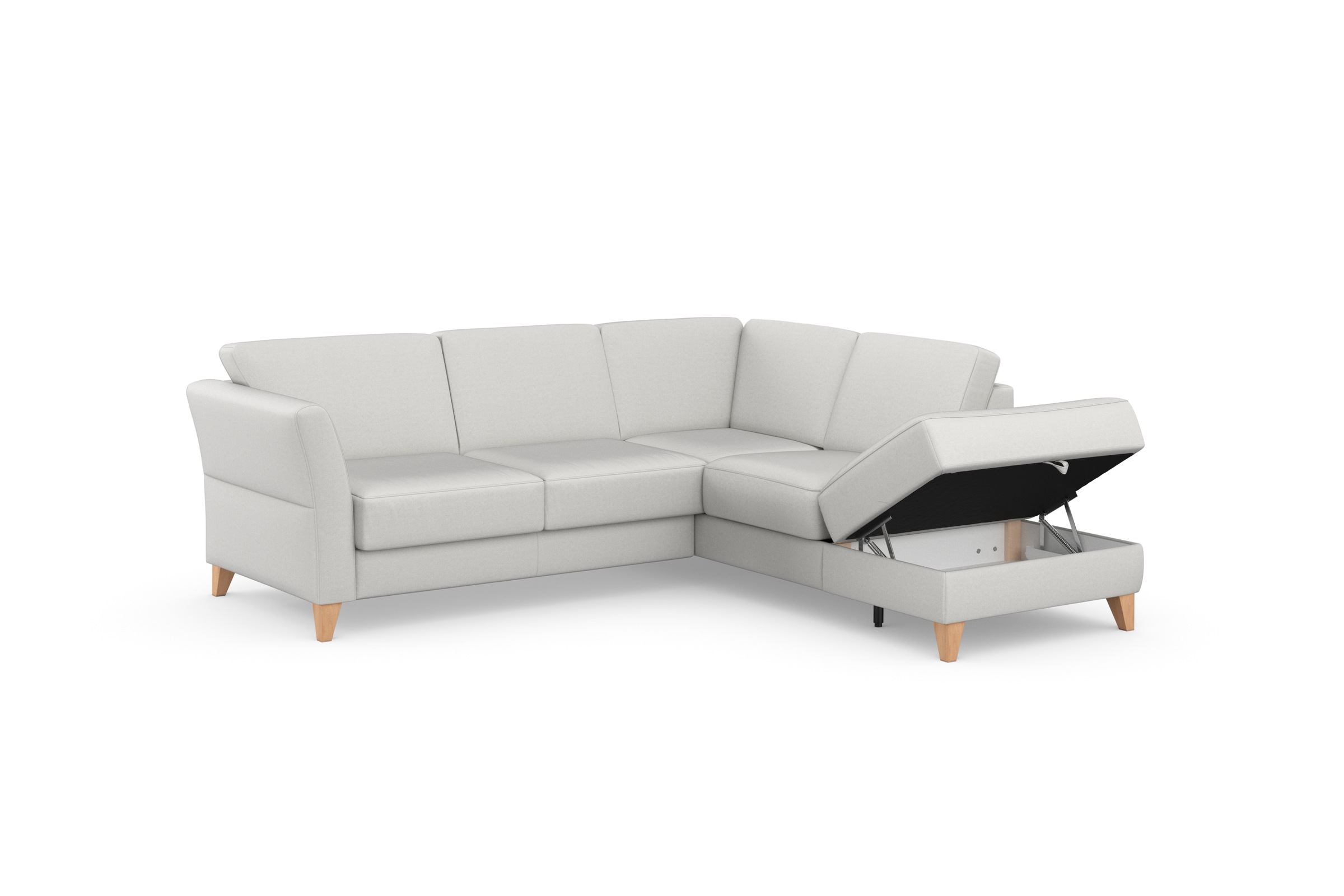 sit&more Ecksofa »Visby L-Form«, Wahlweise mit Bettfunktion und Stauraum, frei im Raum stellbar