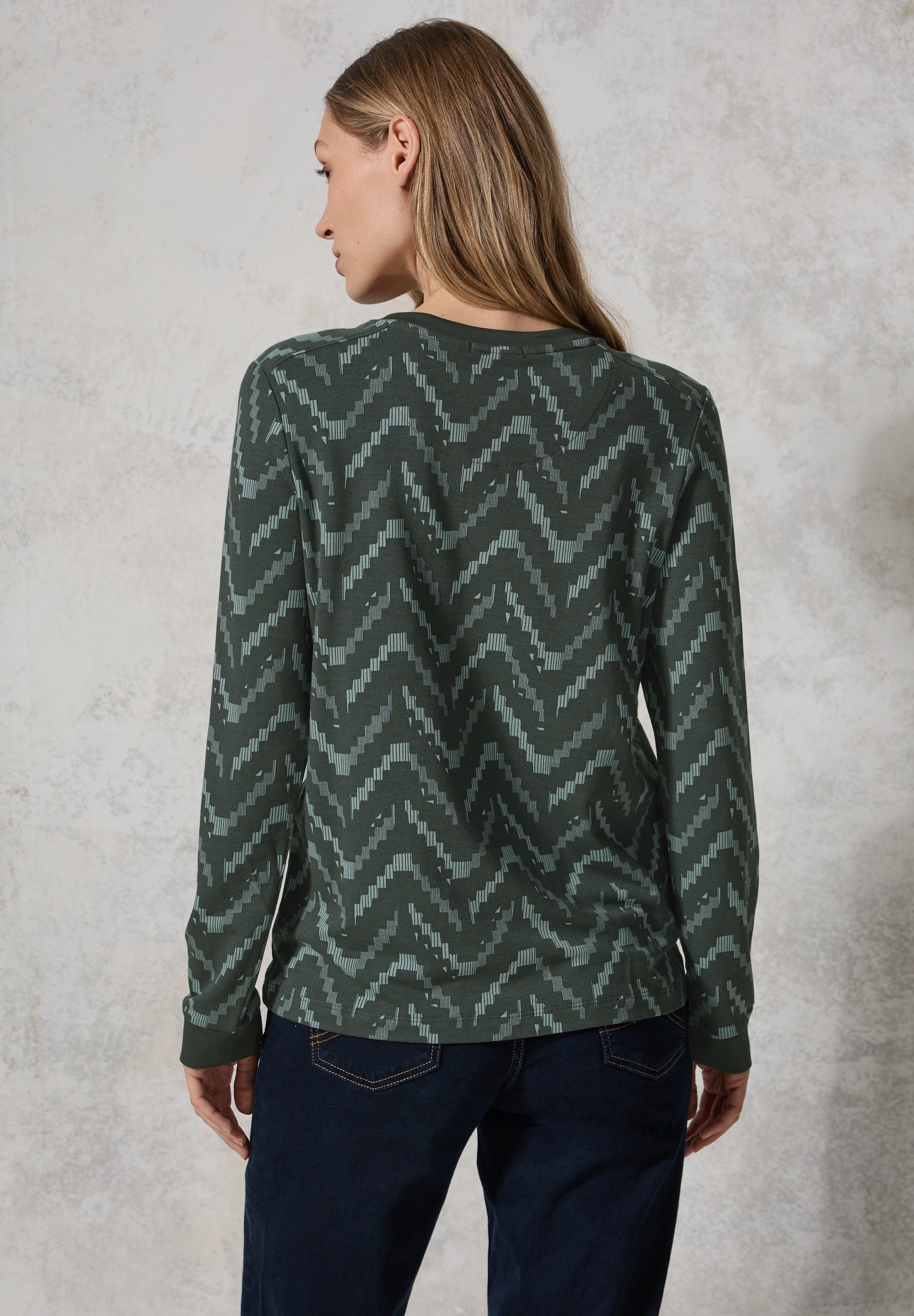 Cecil Langarmshirt, mit grafischem Muster