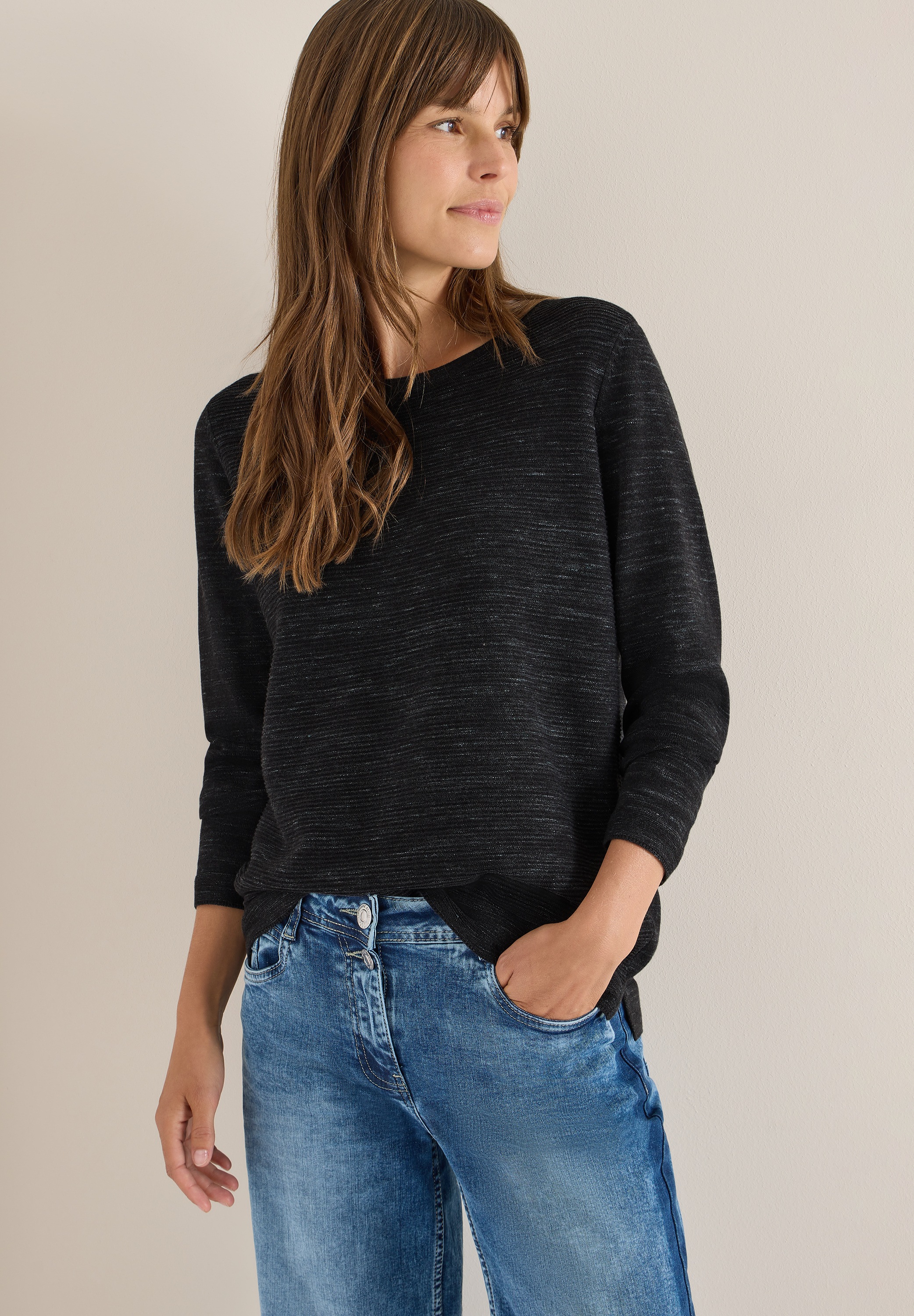 Cecil Strickpullover mit Rundhalsausschnitt günstig online kaufen