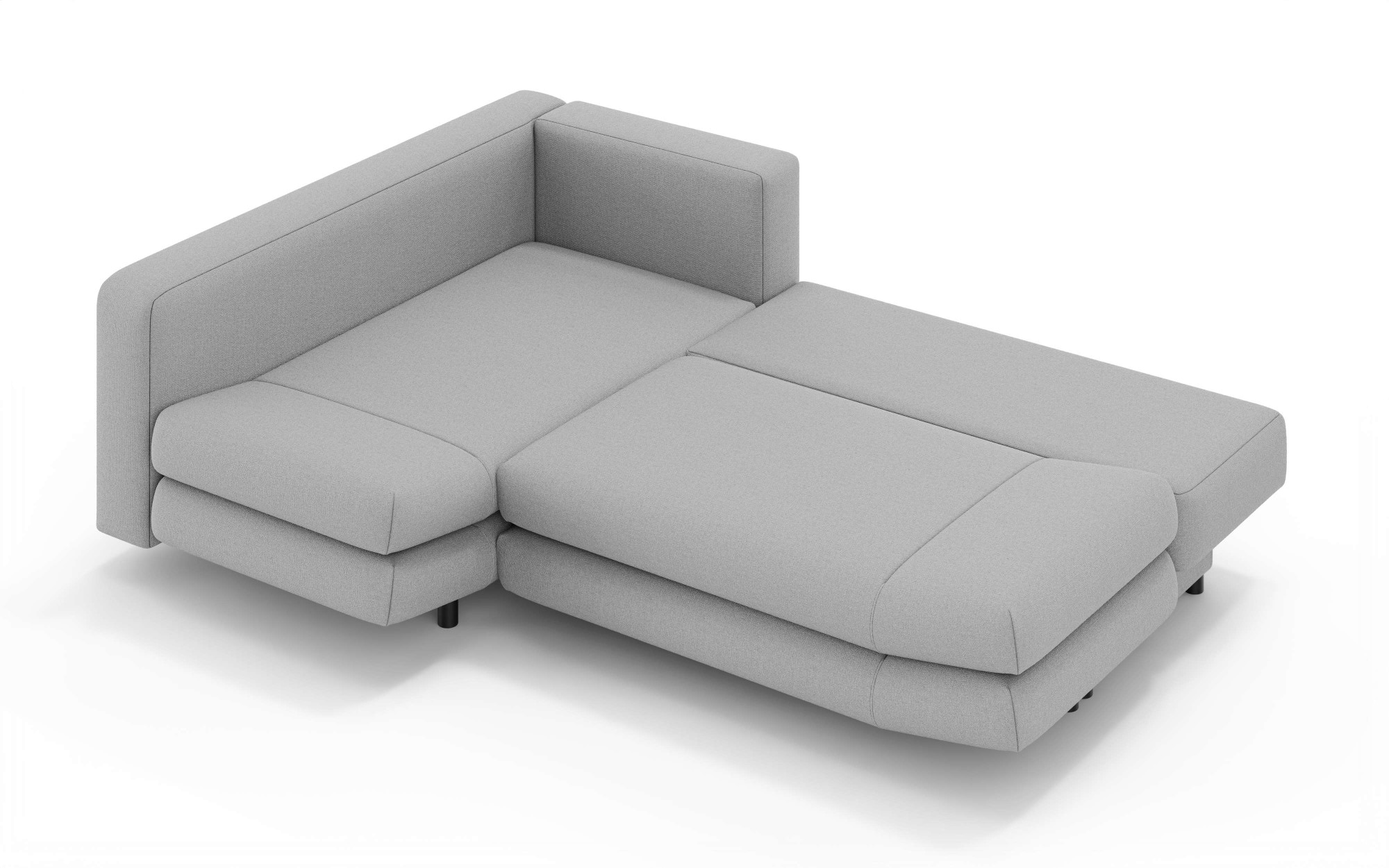 Home affaire Ecksofa »LENNARA Schlafsofa mit Bettkasten, Maße B/T/H: 234/179/85 cm«, L-Form mit Ottomane rechts/links, mit Wellenunterfederung