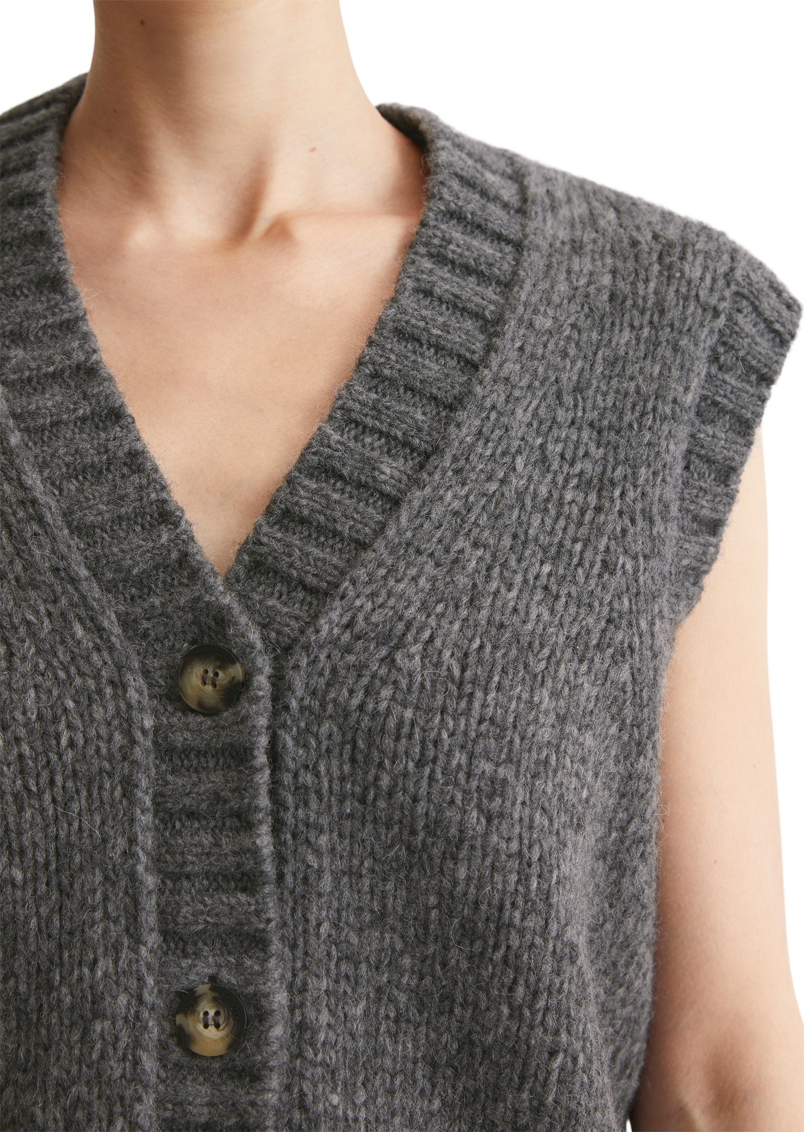 Marc O'Polo DENIM Strickweste »aus Schurwolle-Alpakawolle-Mix«