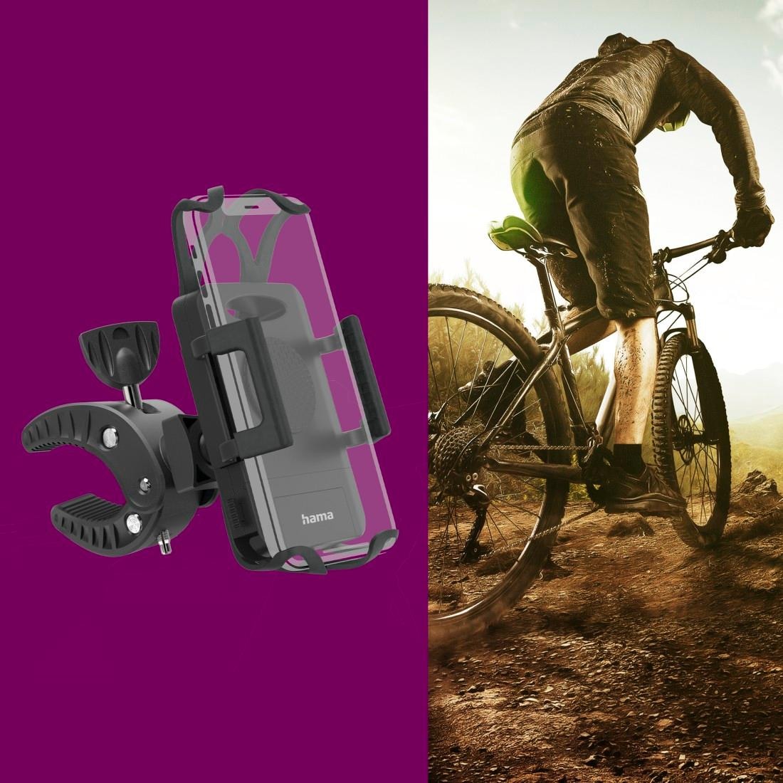 Hama Smartphone-Halterung »Fahrrad-Handyhalterung Strong 360 Grad drehbar univers. f. Smartphones«