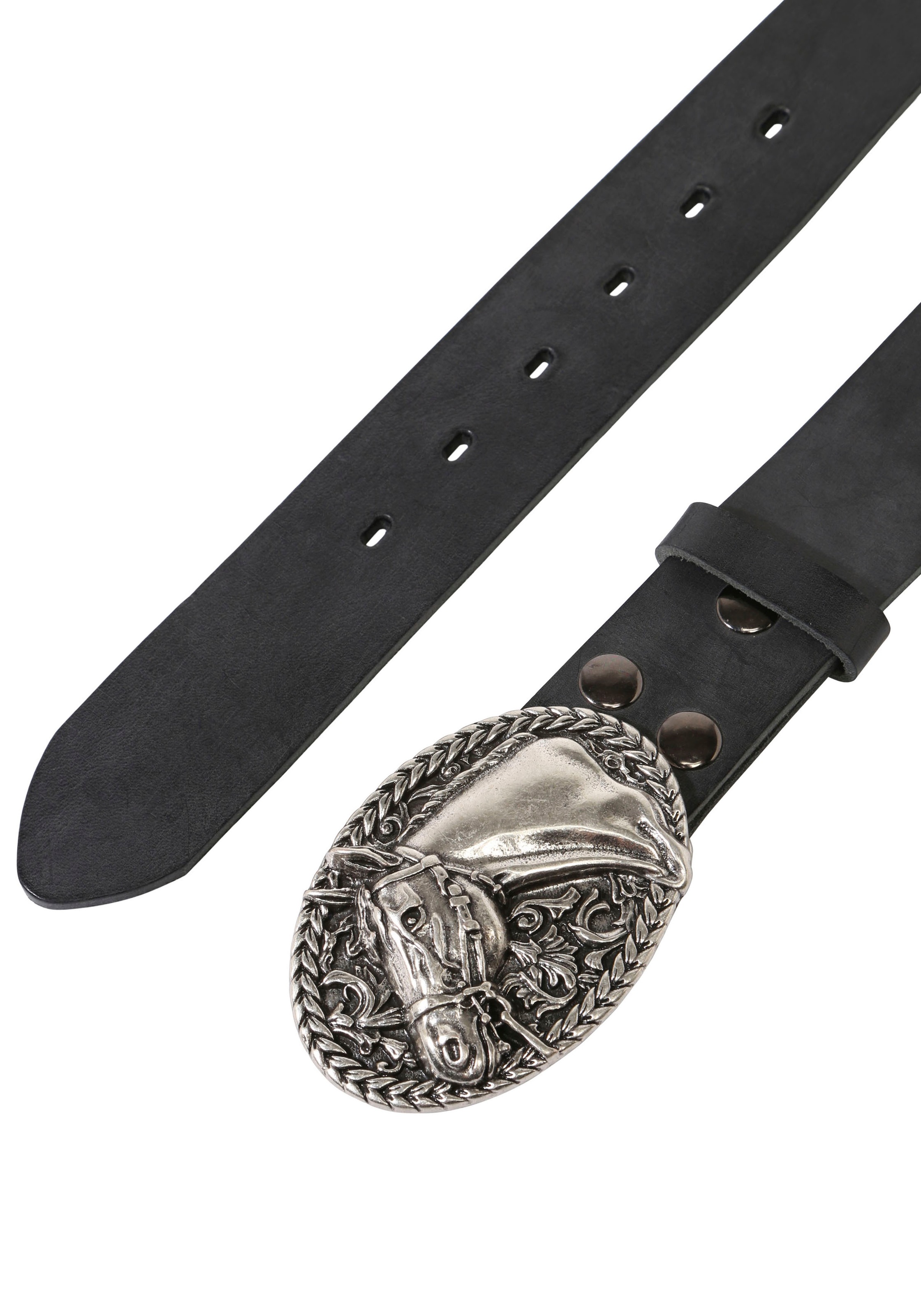 Rettungsring Gürtel Ledergürtel, mit austauschbarer Schließe "Pferdekopf Ov günstig online kaufen