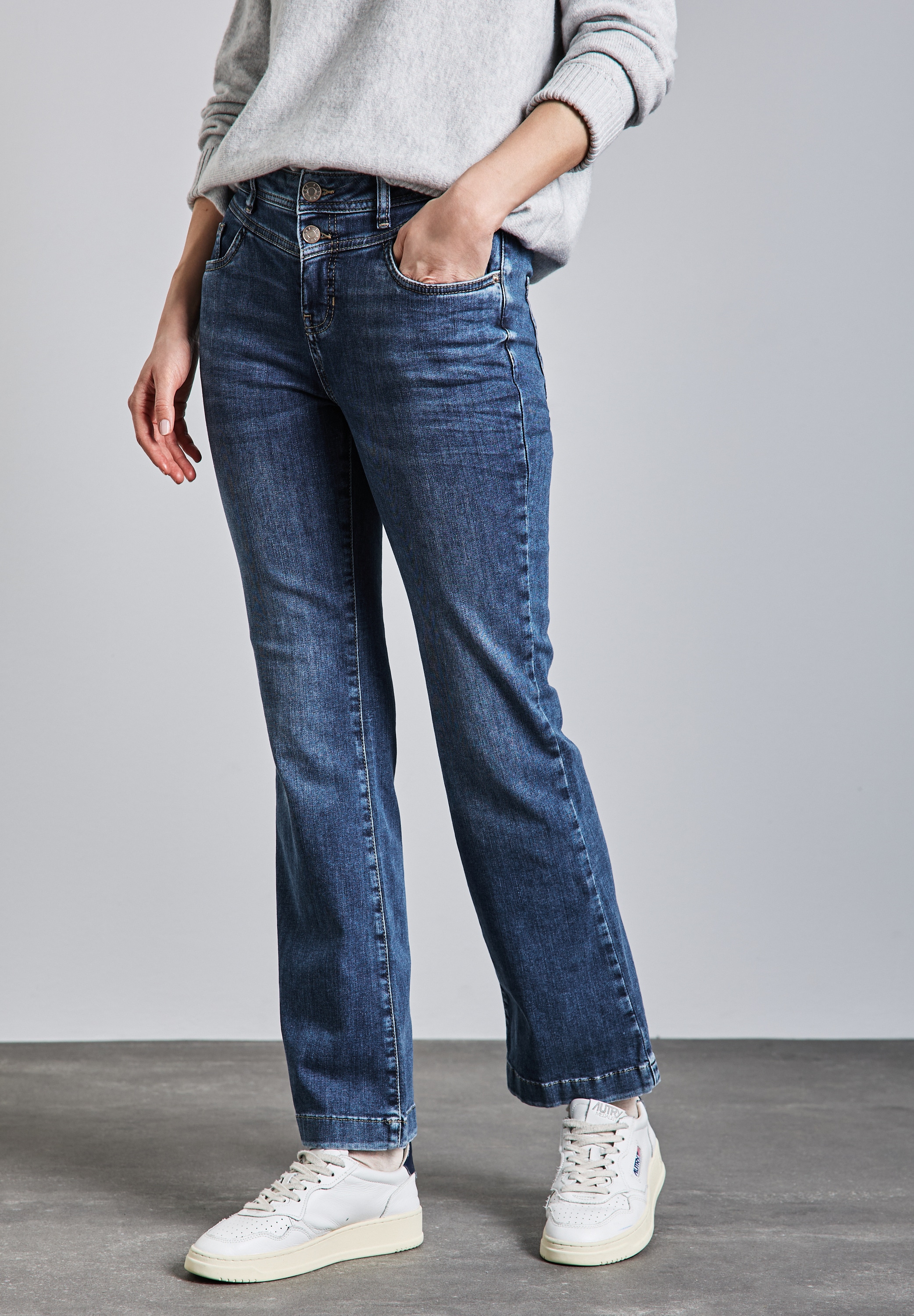 STREET ONE Slim-fit-Jeans, aus Baumwolle mit Stretchanteil