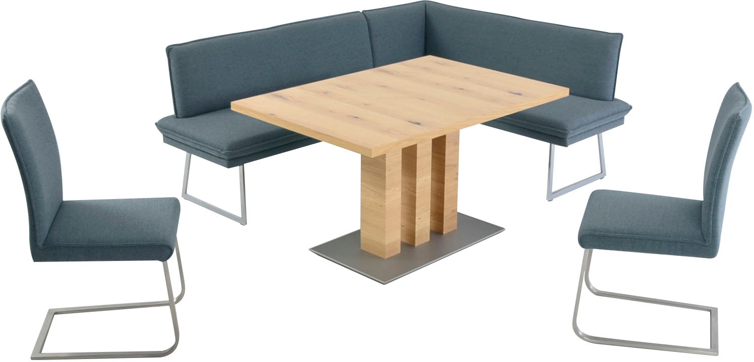 K+W Komfort & Wohnen Essgruppe "Santos III" 4 Stk. tlg. gepolsterte Eckbank günstig online kaufen