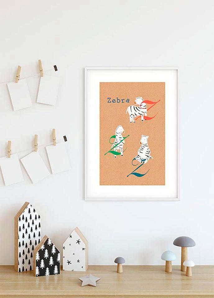 Komar Bild »ABC Animal Z«, Buchstaben, (1 St.), Wandbild zur Dekoration - ohne Rahmen