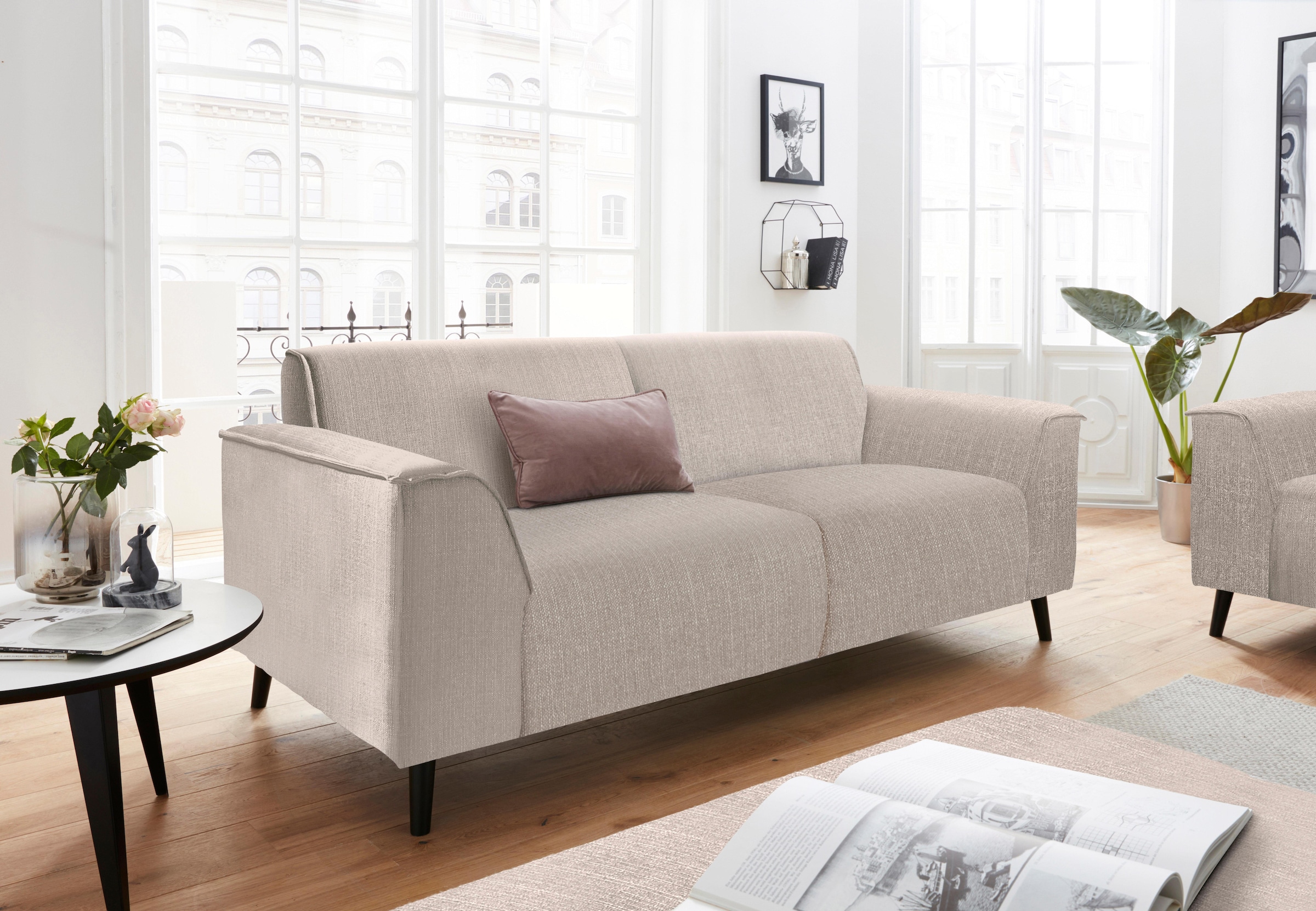 DOMO collection 2,5-Sitzer »Amora inklusive komfortablen Federkern für mehr Sitzkomfort«, zeitlos und bequem