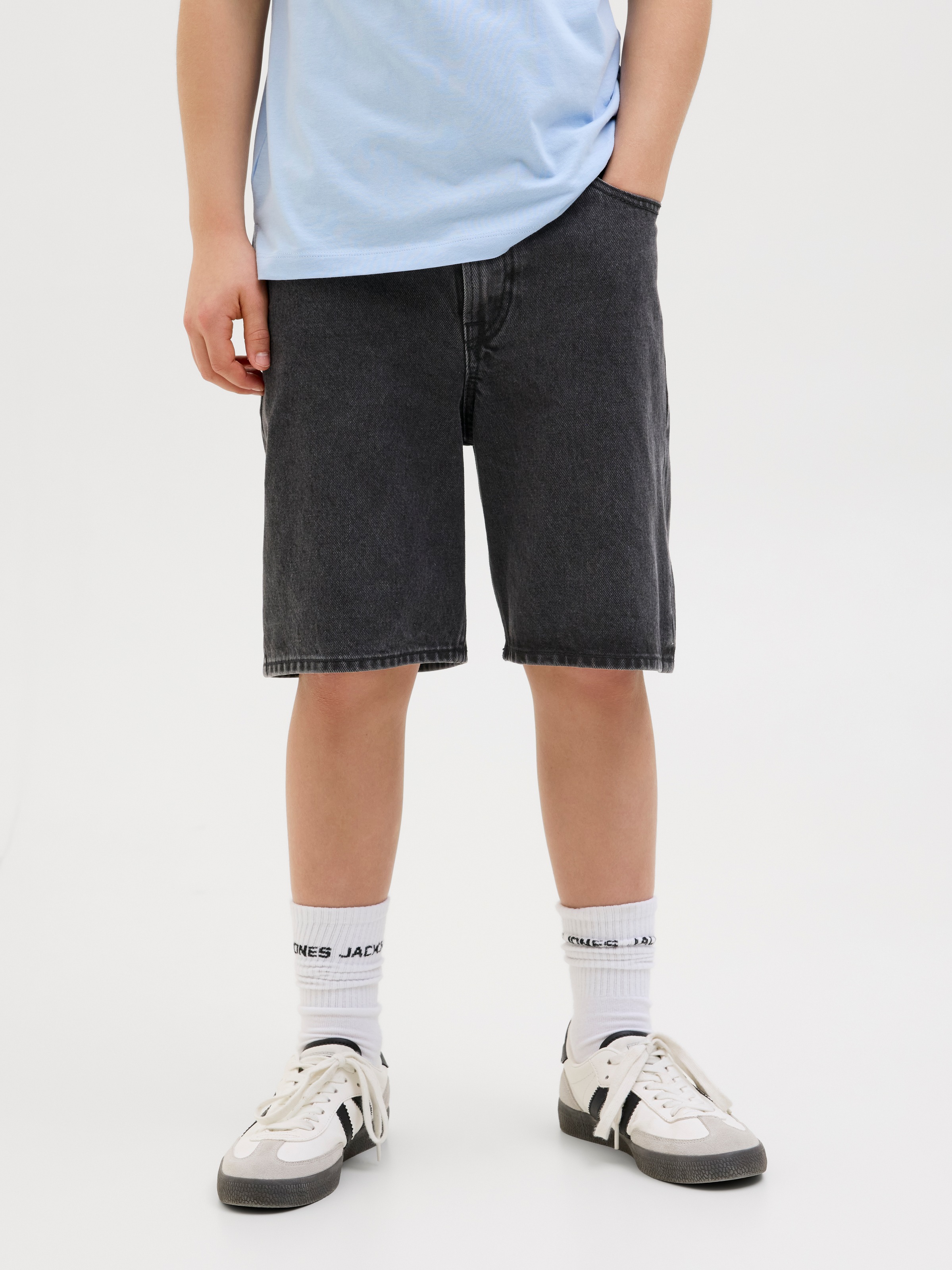 Jack & Jones Junior Shorts "JJITONY relaxed fit mit mittlerer Bundhöhe" unifarben, modisch, relaxed fit, Web