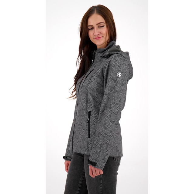 DEPROC Active Softshelljacke »SHELBY PEAK DC«, leichte Softshelljacke mit  All-Over-Print und abnehmbarer Kapuze online kaufen | BAUR