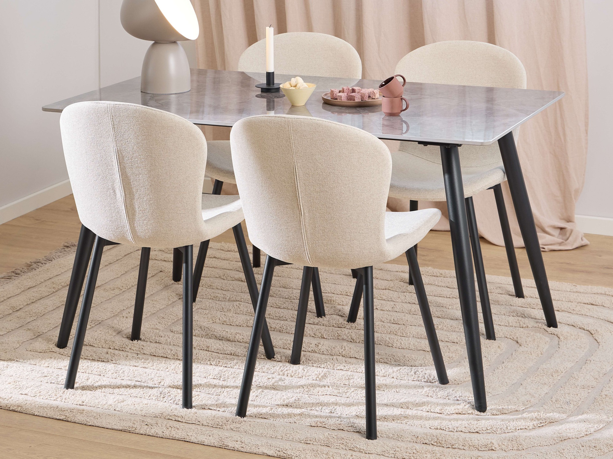 ACTONA GROUP Esszimmer-Set "Essgruppe, Speisetisch mit Stühlen", (Komplett- günstig online kaufen