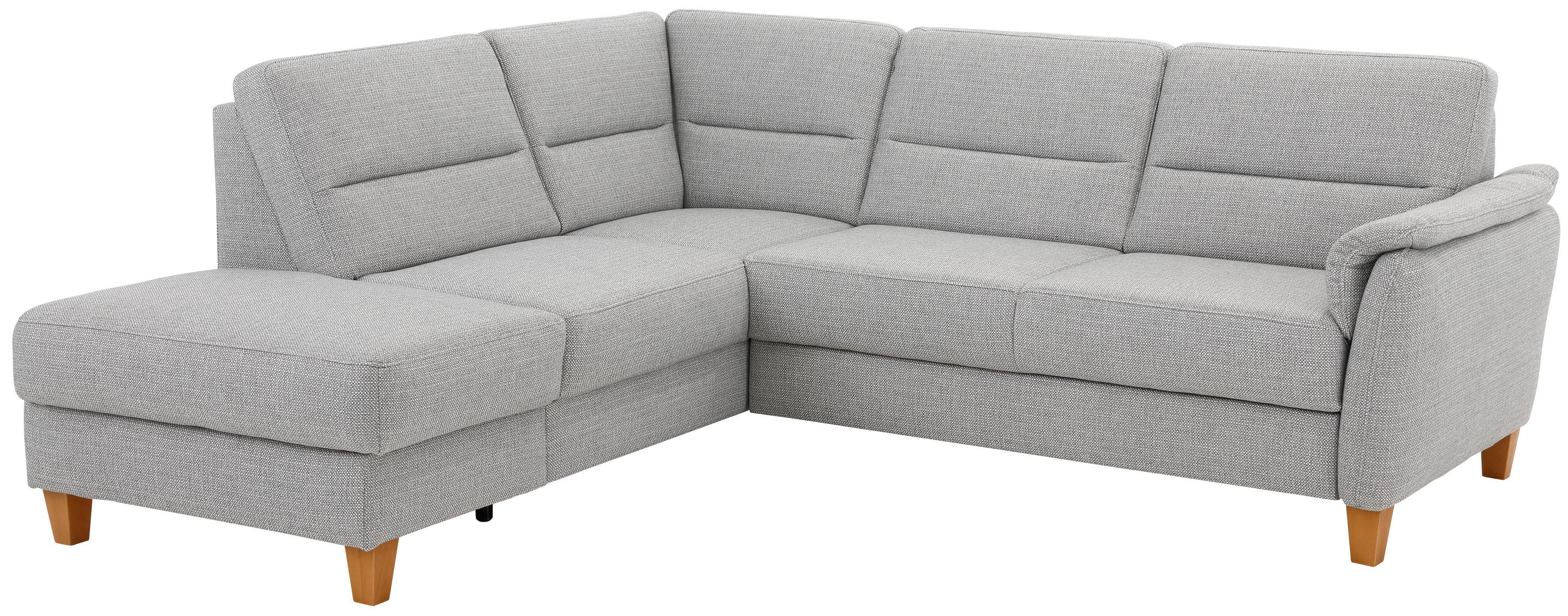 Home affaire Ecksofa "Palmera, L-Form, B: 236 cm, Bettfunktion & Bettkasten wählbar" Federkern-Polsterung, Sitzhöhe 48 cm, handgefertigt, stilvolles Design