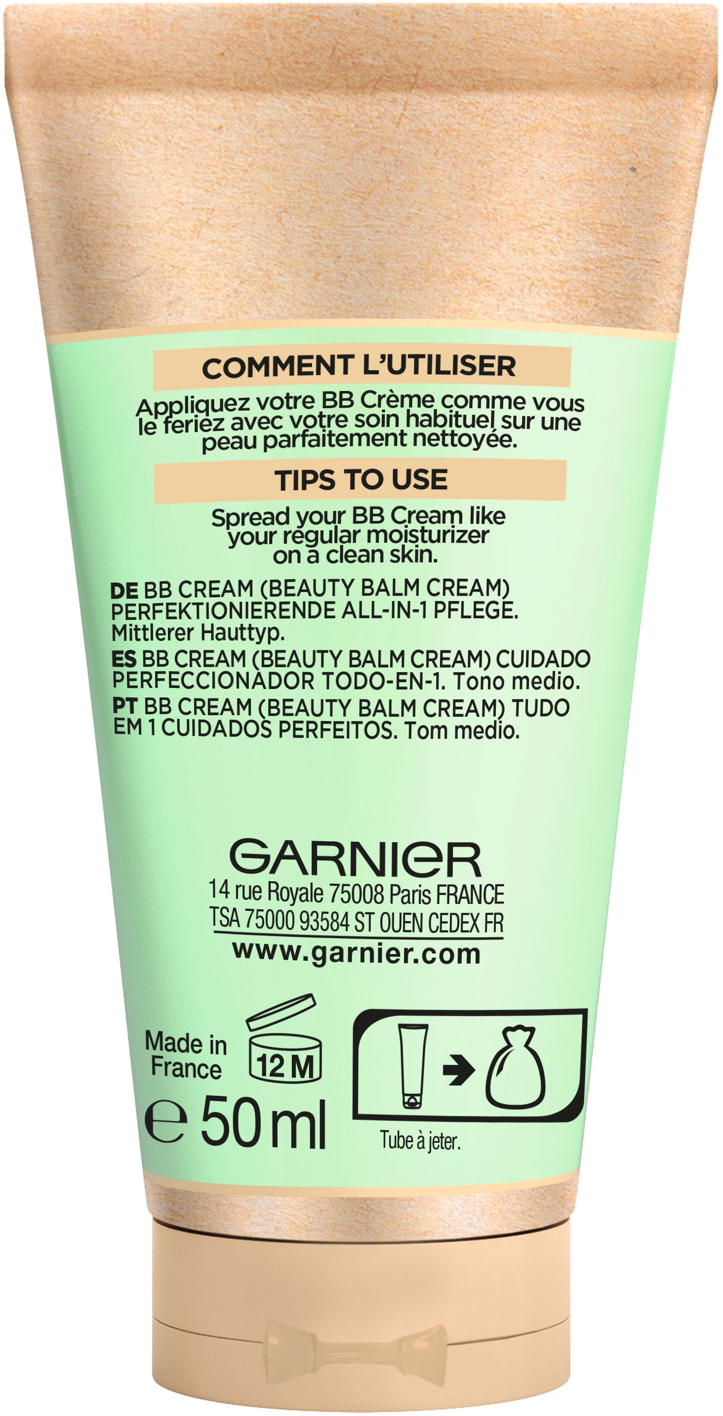 GARNIER BB-Creme »SkinActive BB Cream Klassik«, mit hoher Wirksamkeit