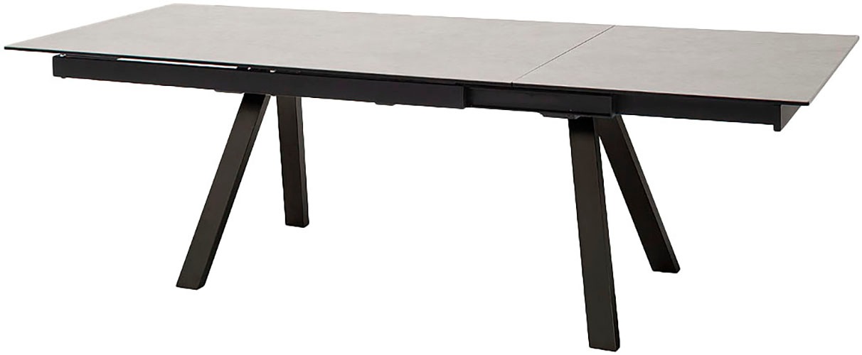 MCA furniture Esstisch »TOBAGO Auszugtisch 180-260 cm«, (Einzelstück), Keramik,Metall,Stirnauszug,ausziehbar,Tischplatte 13 mm