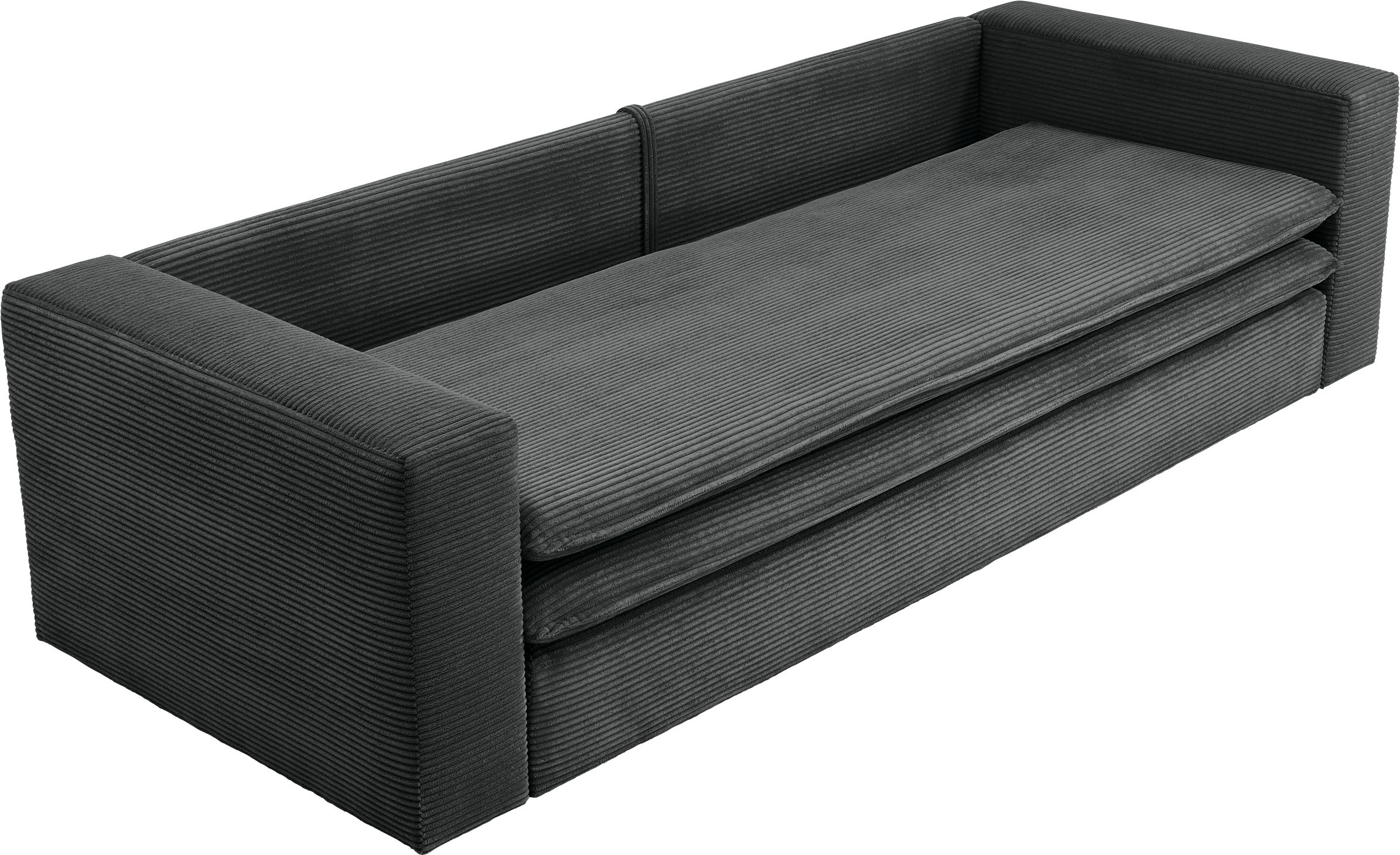 Places of Style Sitzgruppe »PIAGGE«, (2 tlg.), 3-Sitzer-Sofa mit Bettfunktion und Loveseat-Hocker im Set