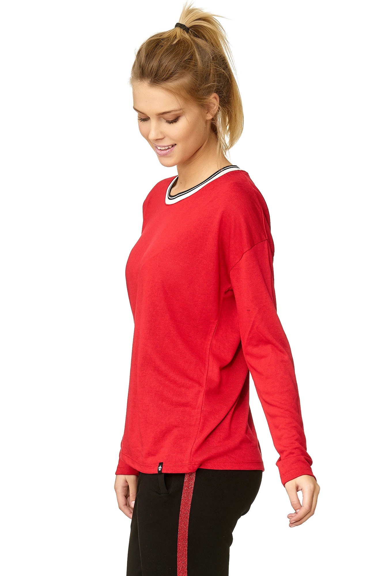 Decay Langarmshirt, mit Ausschnittblende