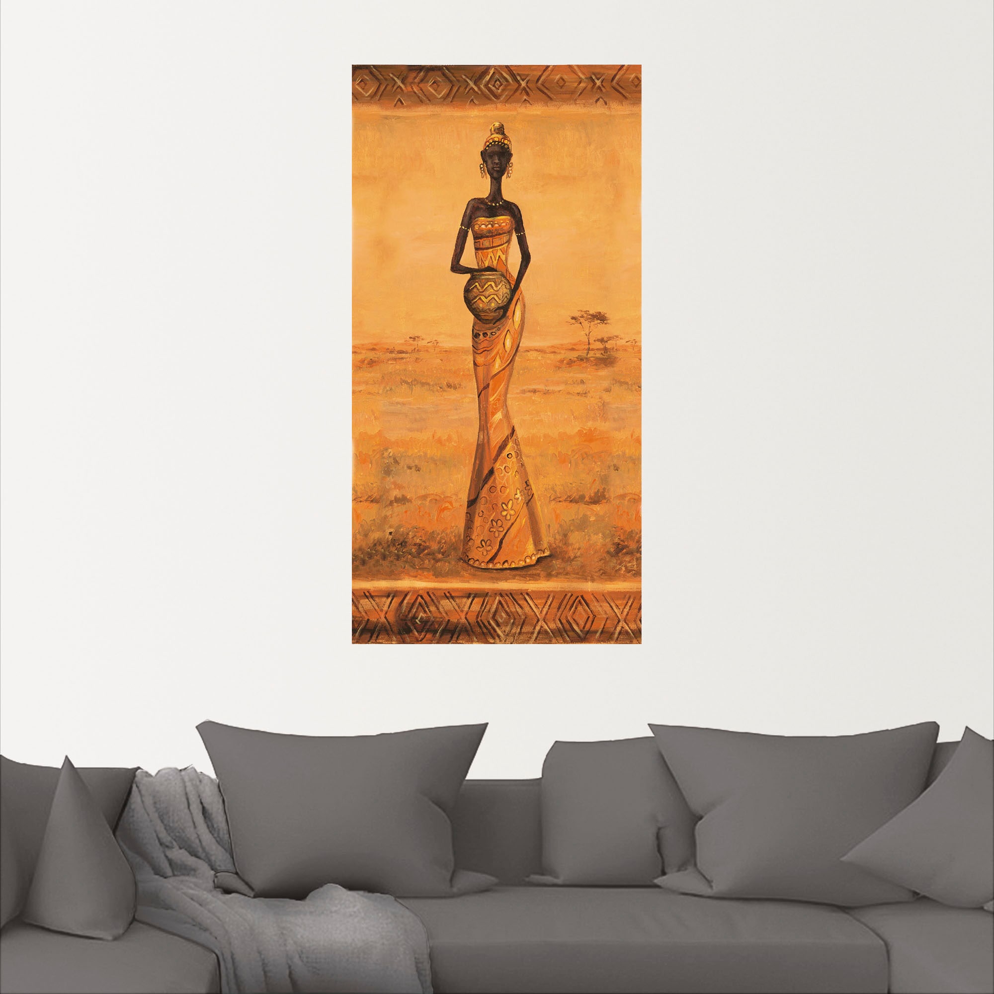 Artland Wandbild »Afrikanische Eleganz III«, Frau, (1 St.), als Alubild, Outdoorbild, Leinwandbild, Wandaufkleber, versch. Größen