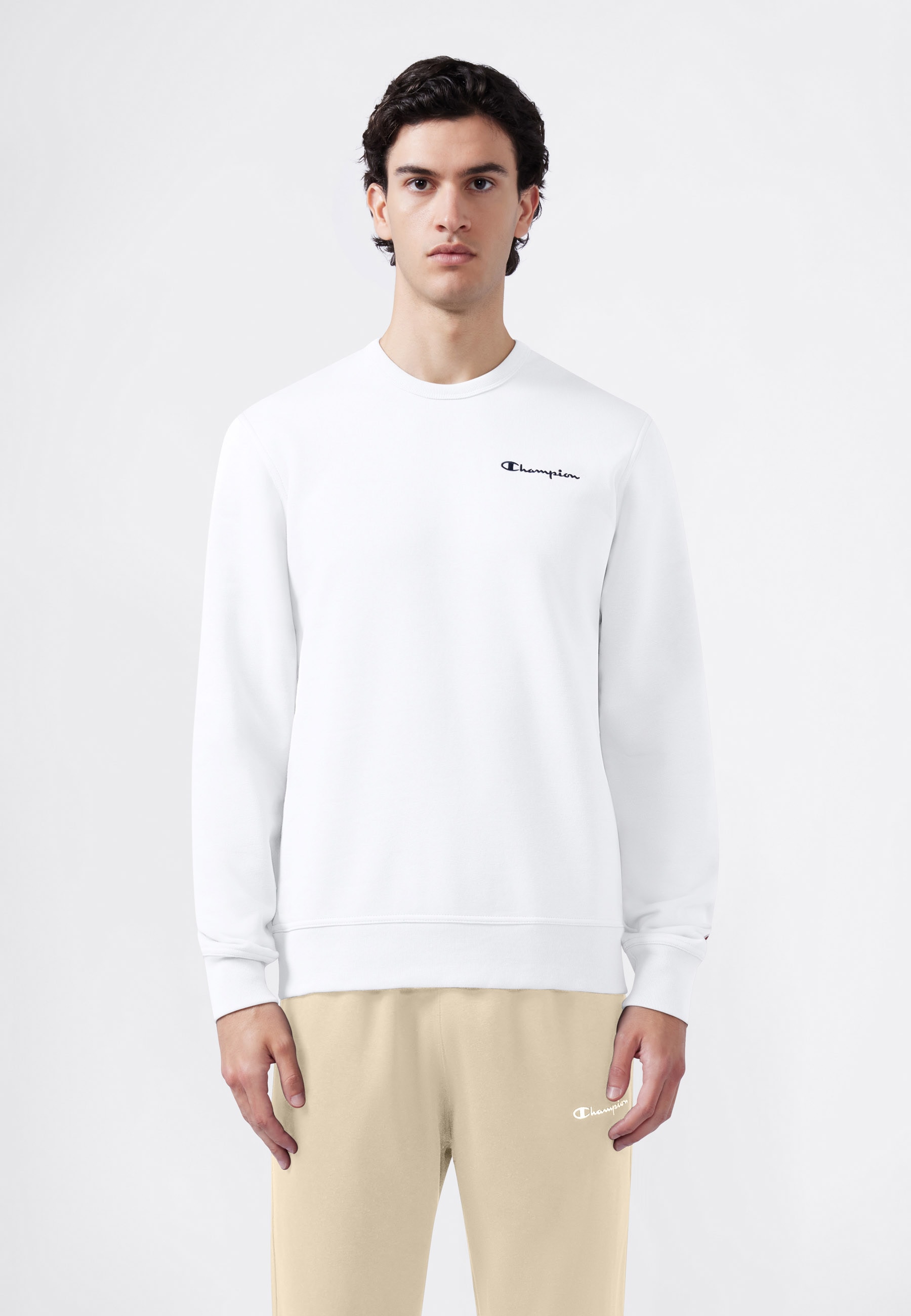 Champion Sweatshirt "ICONS CONTRAST Fleece Crewneck Sweatshirt", mit Crewneck-Ausschnitt, aus Baumwolle und Polyester