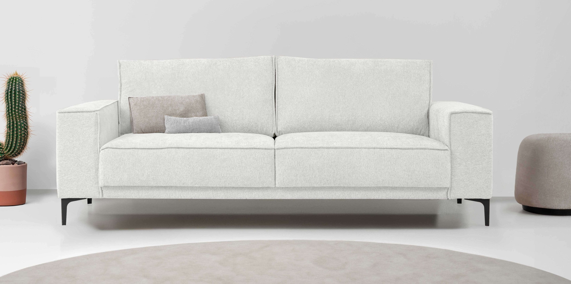 Places of Style 3-Sitzer "3er Sofa Oland, Struktur, Flachgewebe, Luxus-Micr günstig online kaufen