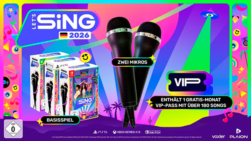 Ravenscourt Spielesoftware »Let’s Sing 2026 German Version (+ 2 Mics)«, Nintendo Switch