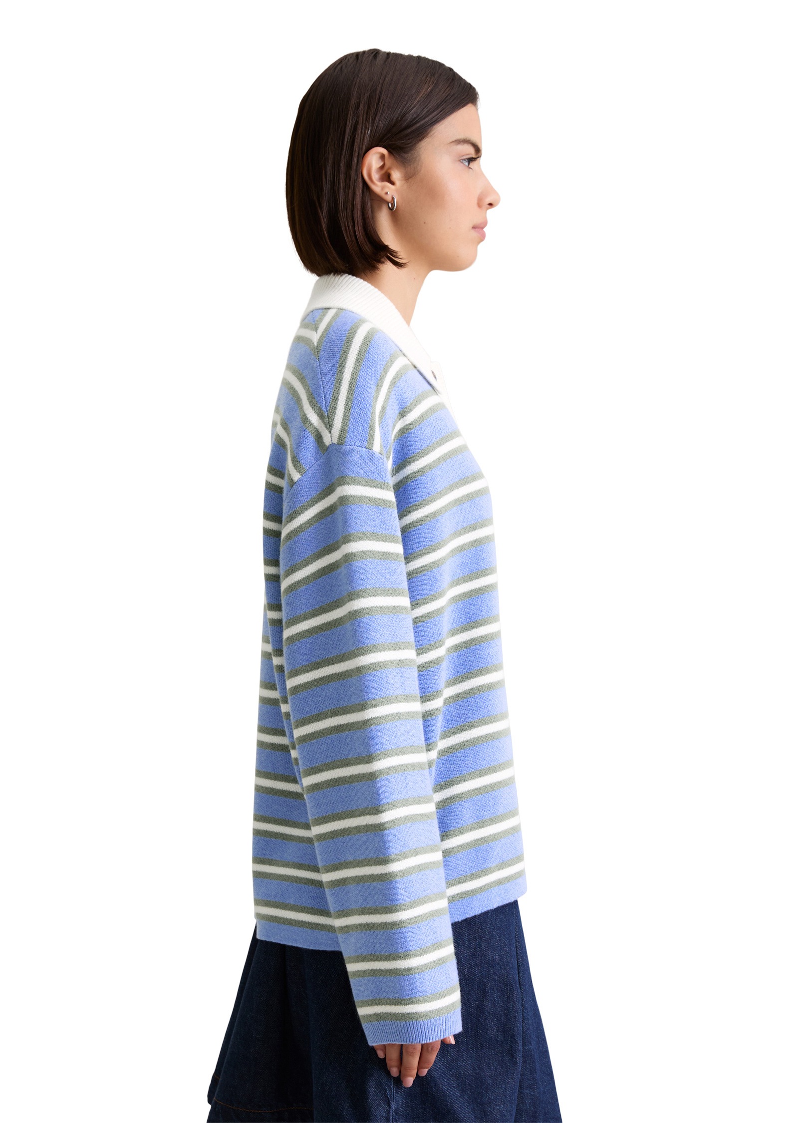 Marc OPolo DENIM Langarm-Poloshirt "aus softem Schurwolle-Viskose-Alpakawol günstig online kaufen