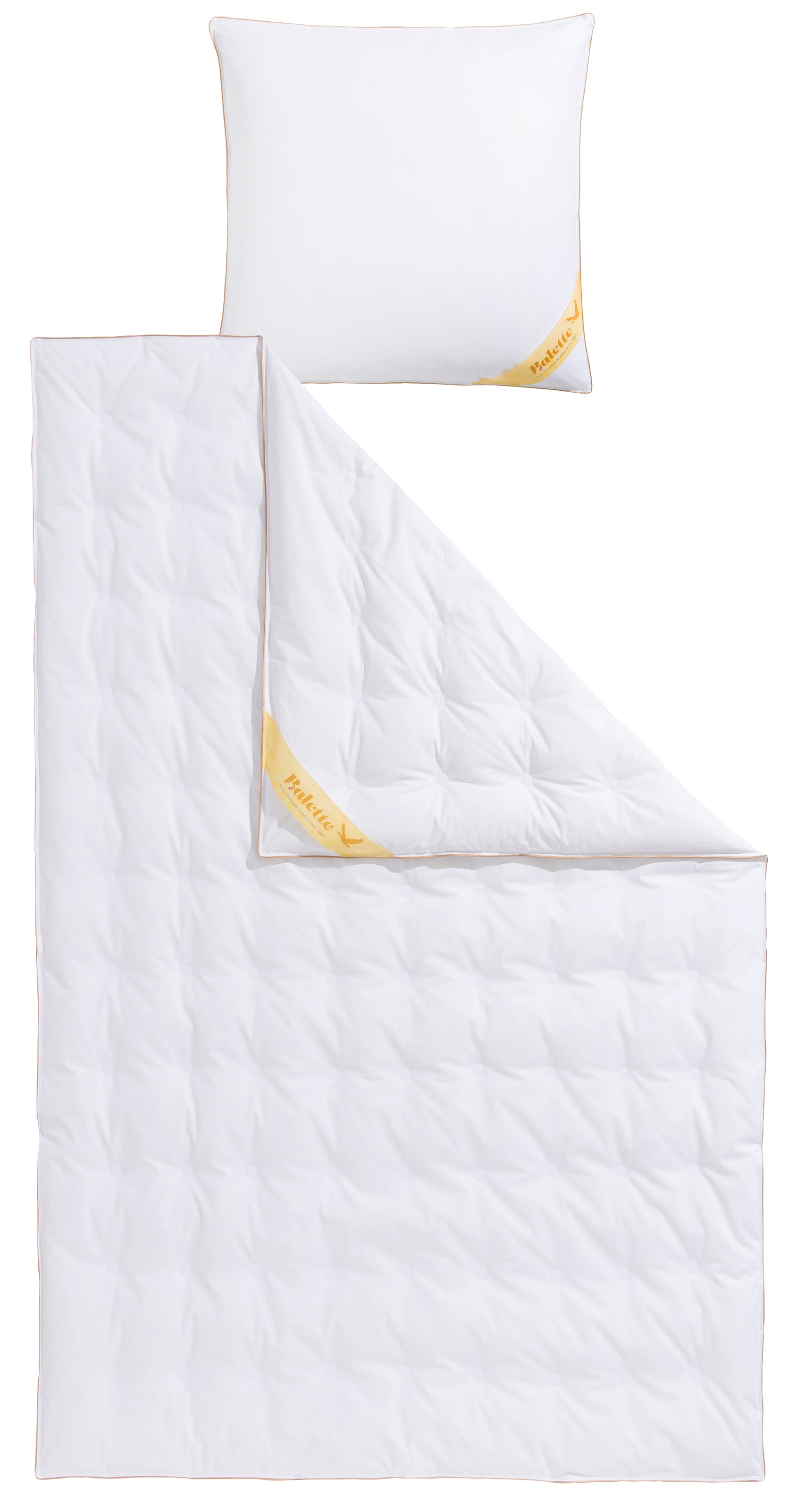 Balette Gänsedaunenbettdecke + Kopfkissen "Aileen 2er Set" 100% Gänsedaunenbettdecken & 3-Kammerkopfkissen zum tollen Preis