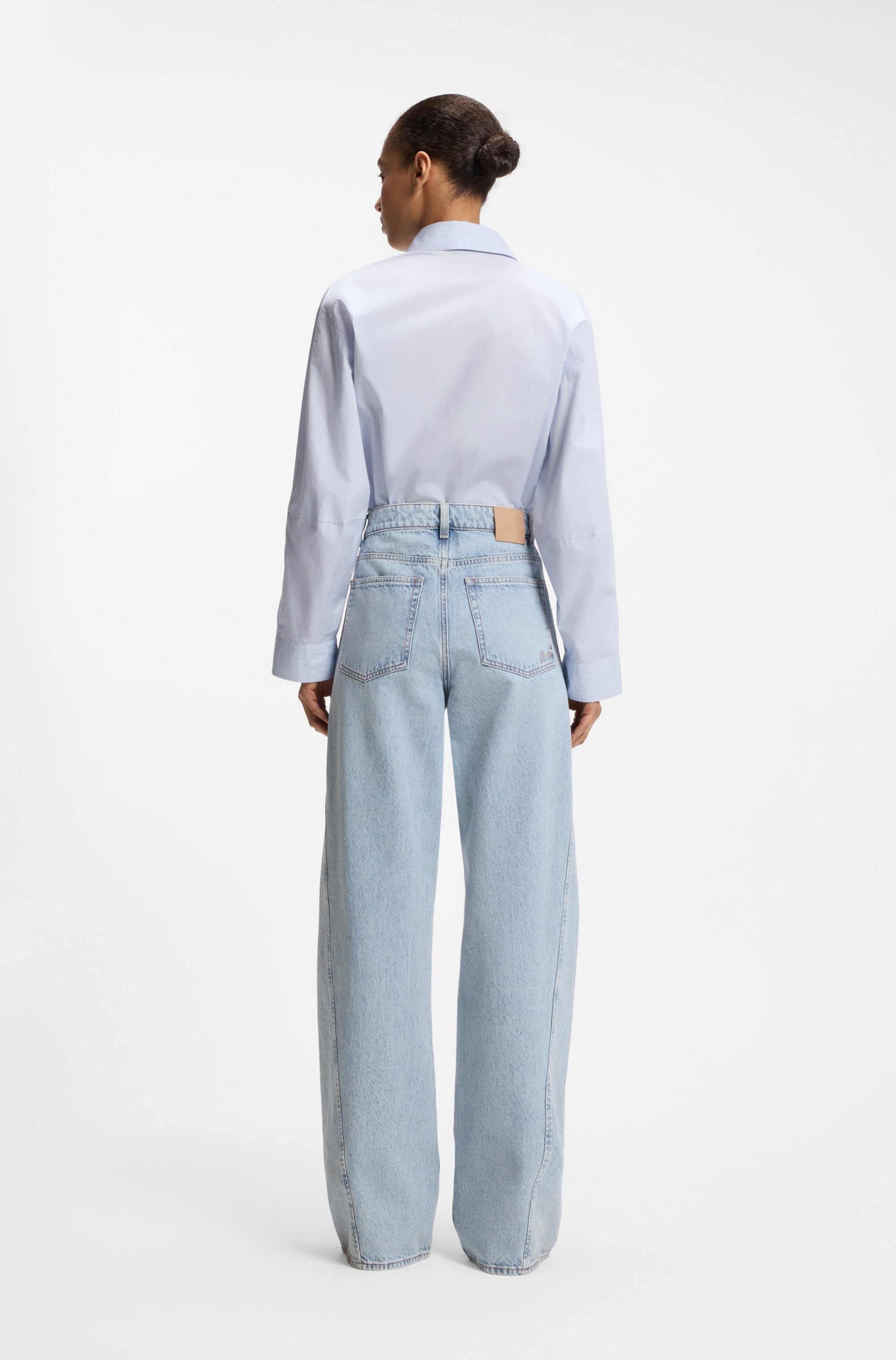 BOSS ORANGE High-waist-Jeans »MARLENE SLIT HR Premium Damenmode« mit Wide Leg-Passform, Schlitz-Details