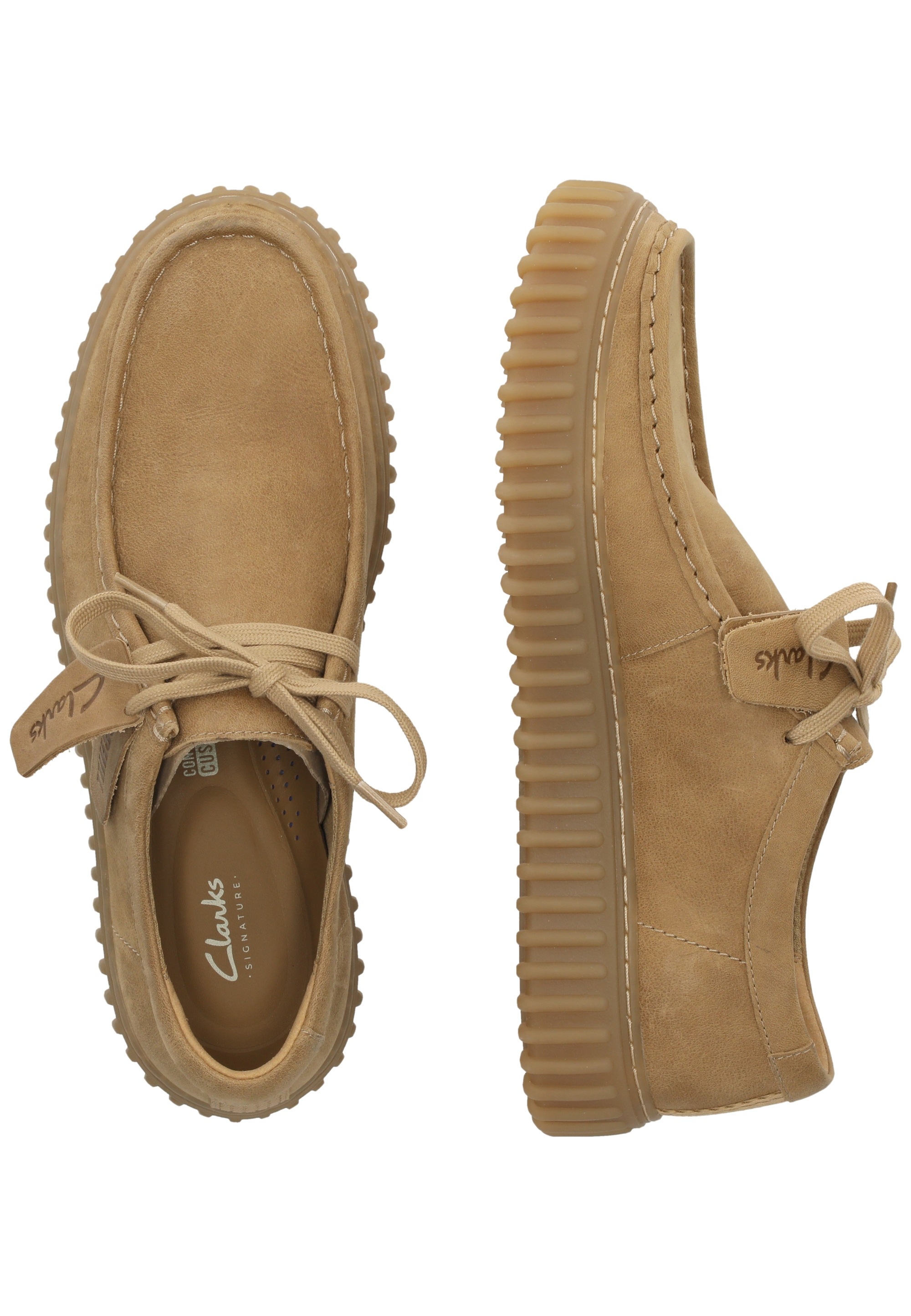 Clarks Mokassin »Torhill«  mit stromlinienförmigem Schnürdesign