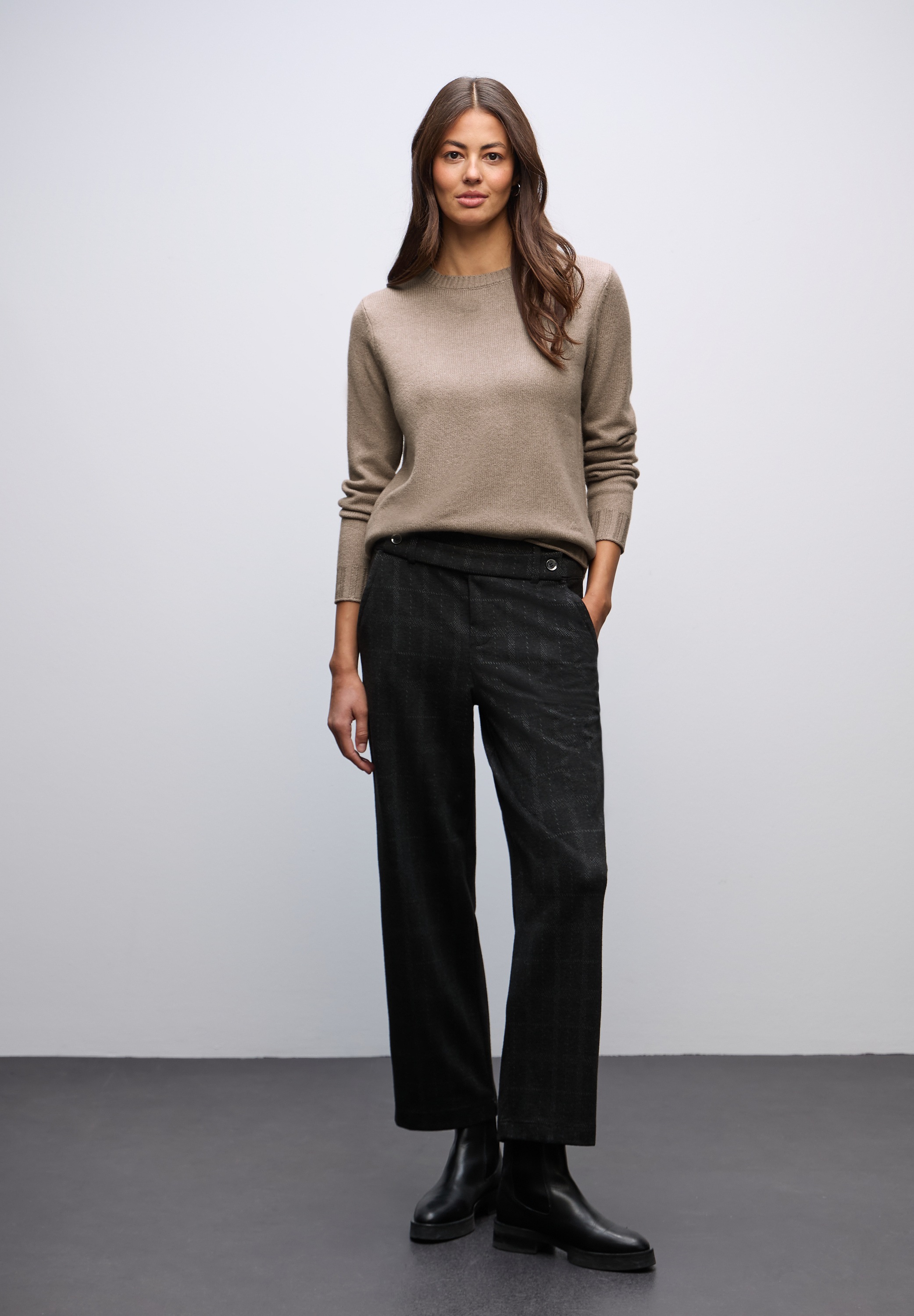 STREET ONE Rundhalspullover mit Rundhalsausschnitt